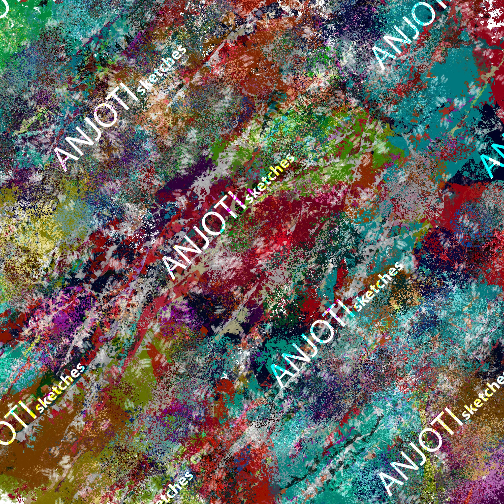 ANJOTI_SKETCHES_522_ Find Bold Multicolor Texture Effect Backgrounds in Abstract Wall Art for Home Decor