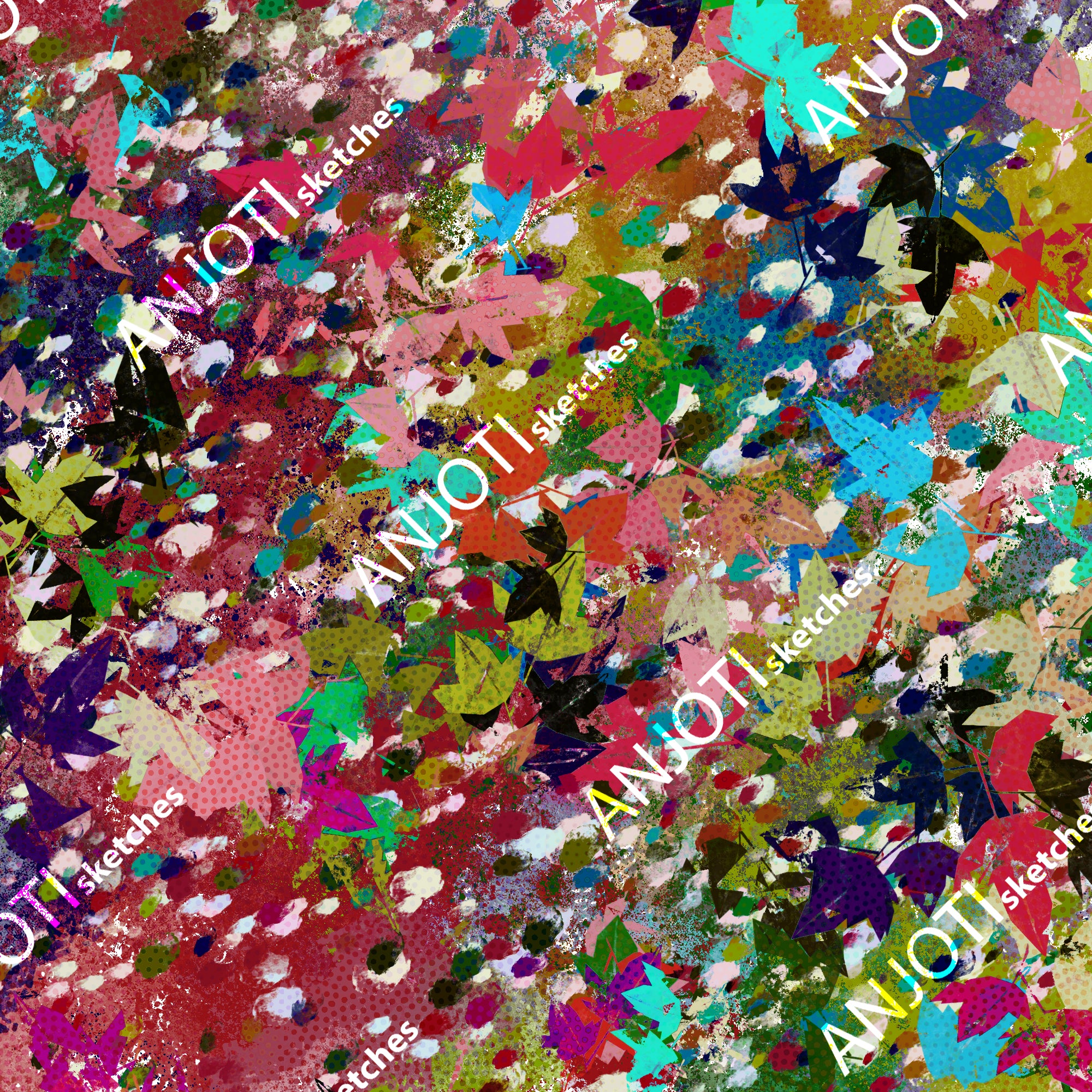 ANJOTI_SKETCHES_527_ Modern Abstract Wall Art and Multicolor Texture Effect Backgrounds for Home Decor