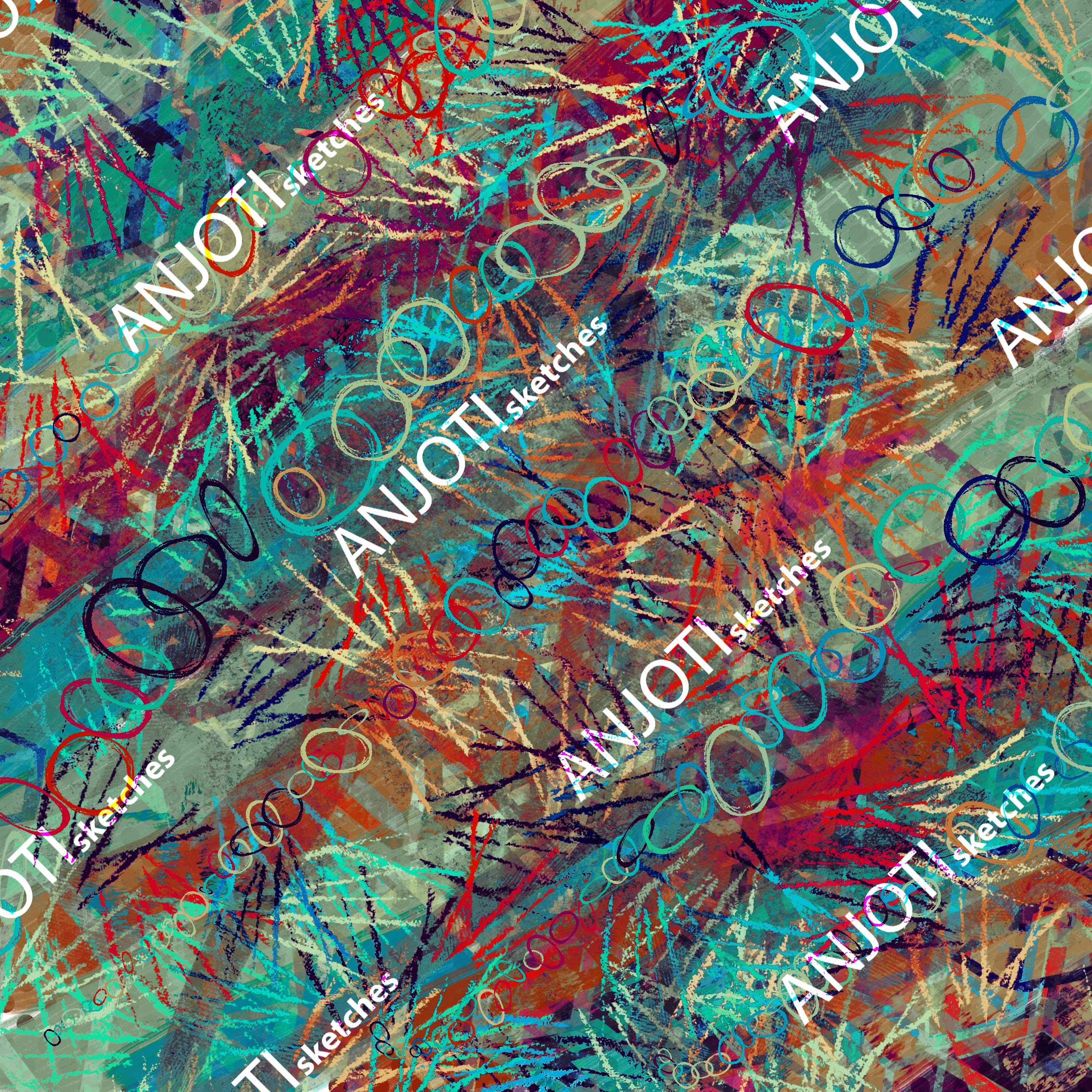 ANJOTI_SKETCHES_555_Enhance Your Decor with Multicolor Floral and Geometric Abstract Wall Art