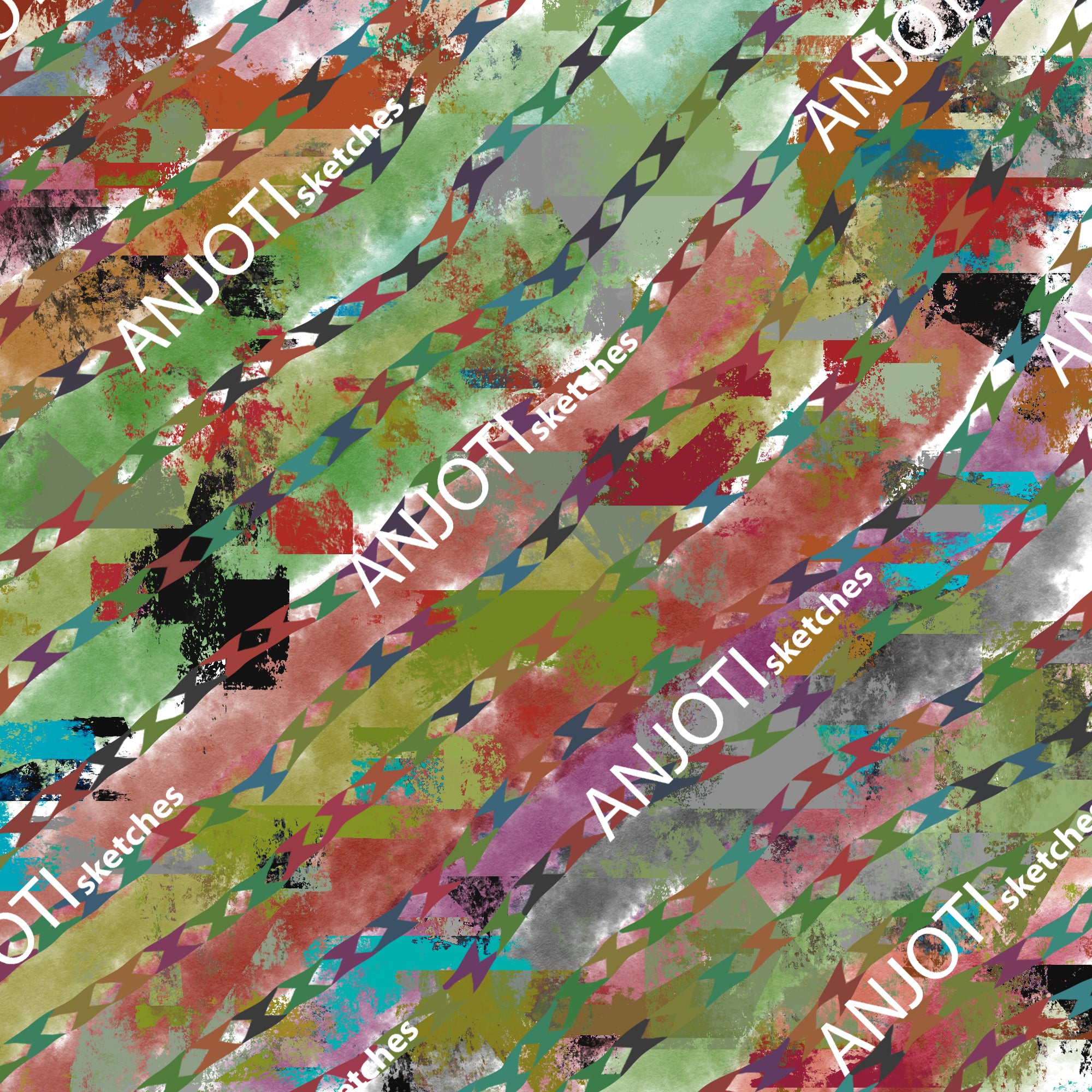 ANJOTI_SKETCHES_573_Abstract Wall Art with Multicolor Floral Geometric Texture Backgrounds