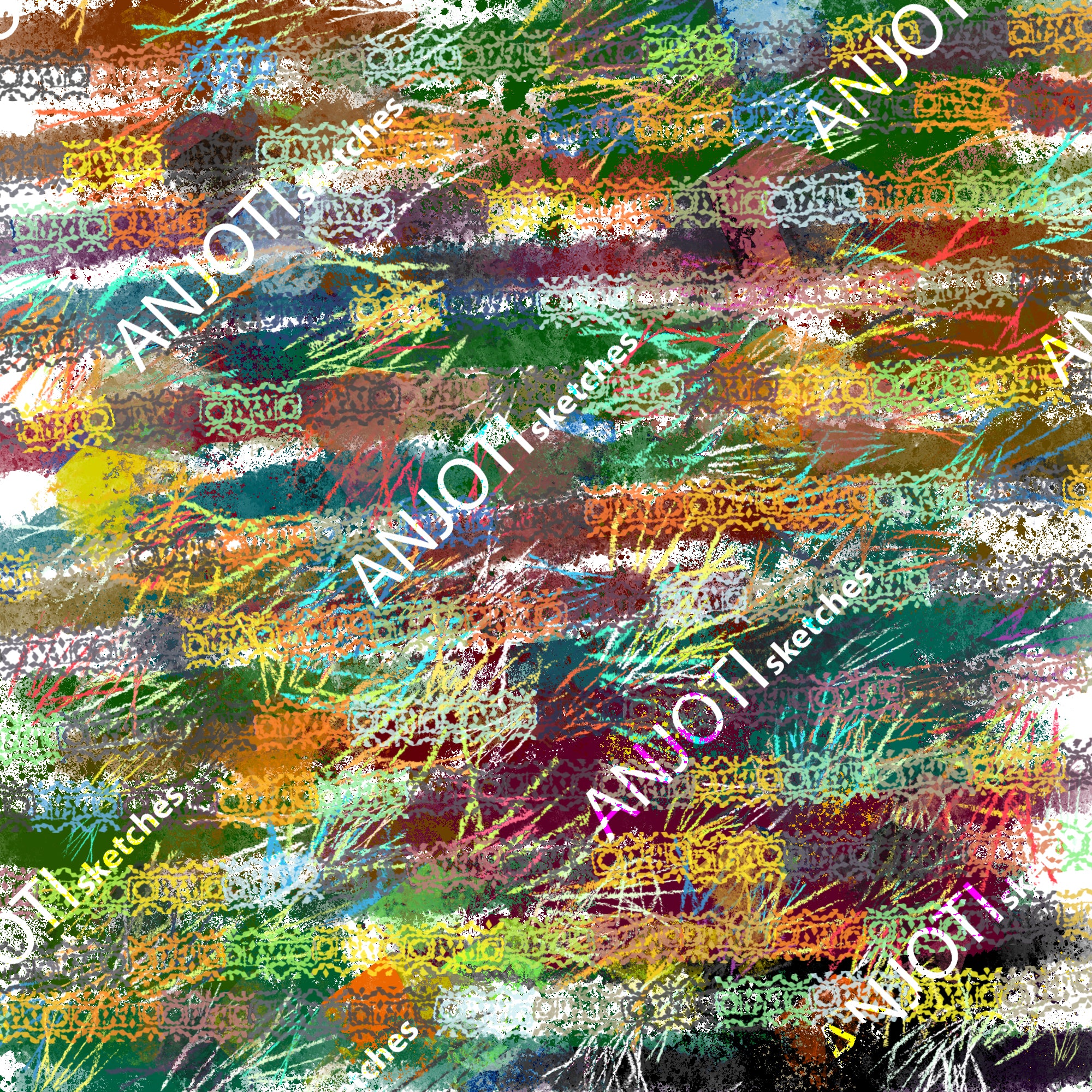 ANJOTI_SKETCHES_575_Add Unique Floral and Geometric Abstract Wall Art with Multicolor Textures