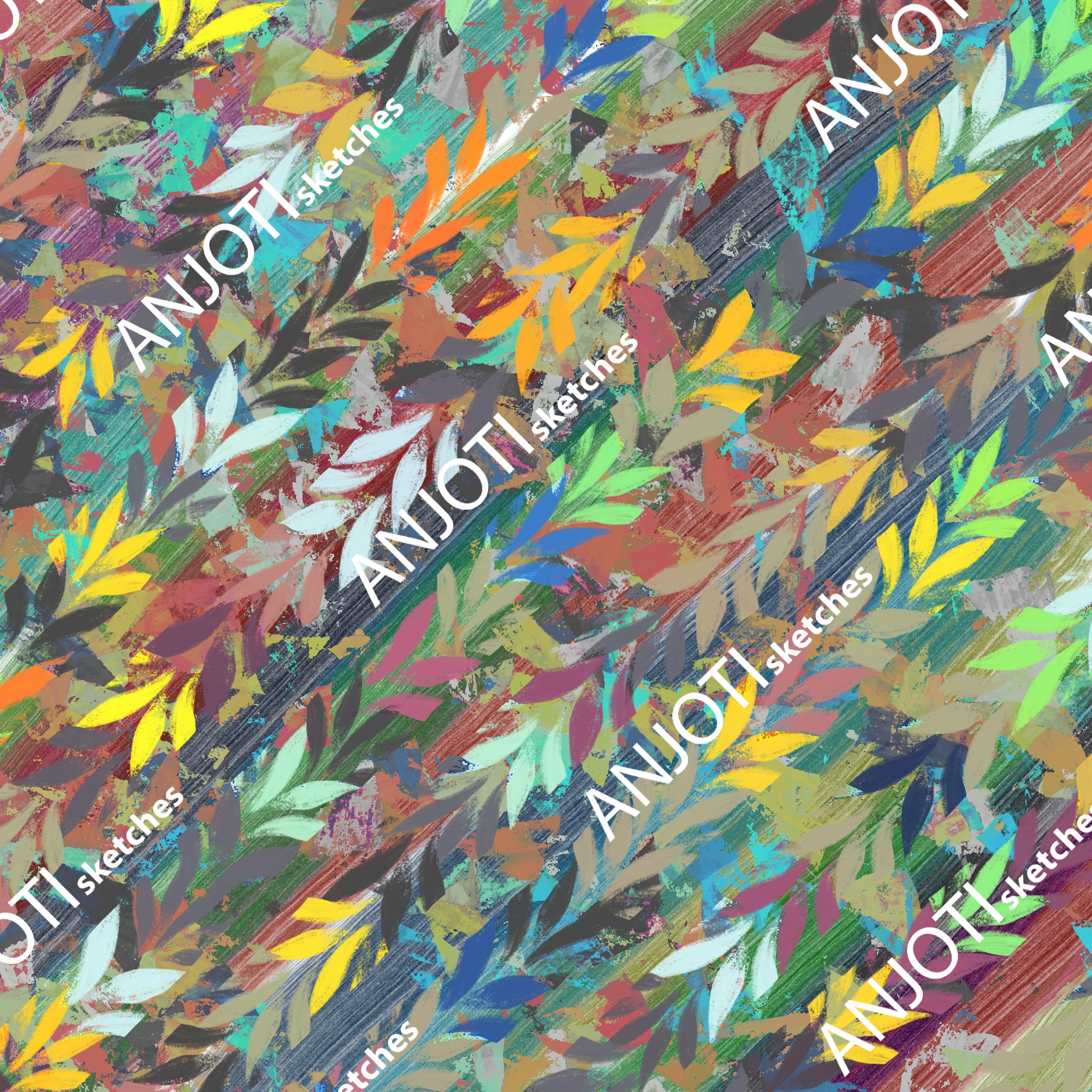 ANJOTI_SKETCHES_583_Elevate Any Room with Floral Geometric Multicolor Abstract Wall Art