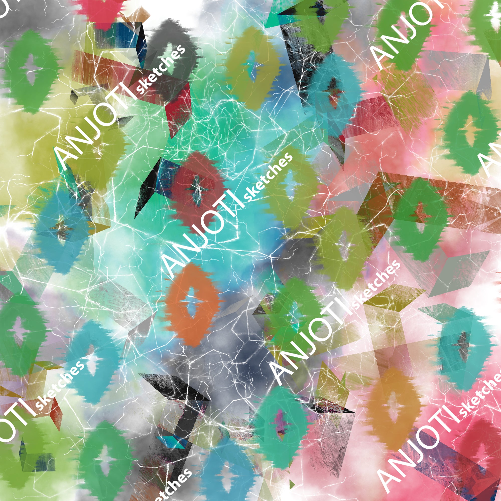 ANJOTI_SKETCHES_594_Discover Stunning Multicolor Floral Geometric Abstract Wall Art Backgrounds