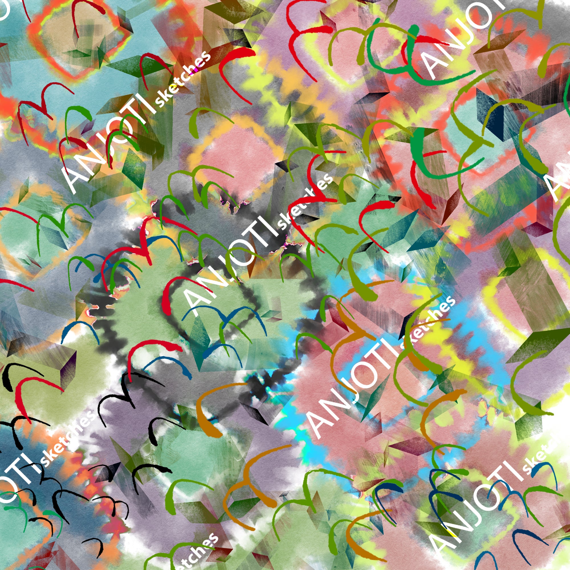 ANJOTI_SKETCHES_597_Floral Geometric Abstract Wall Art with Beautiful Multicolor Texture Backgrounds