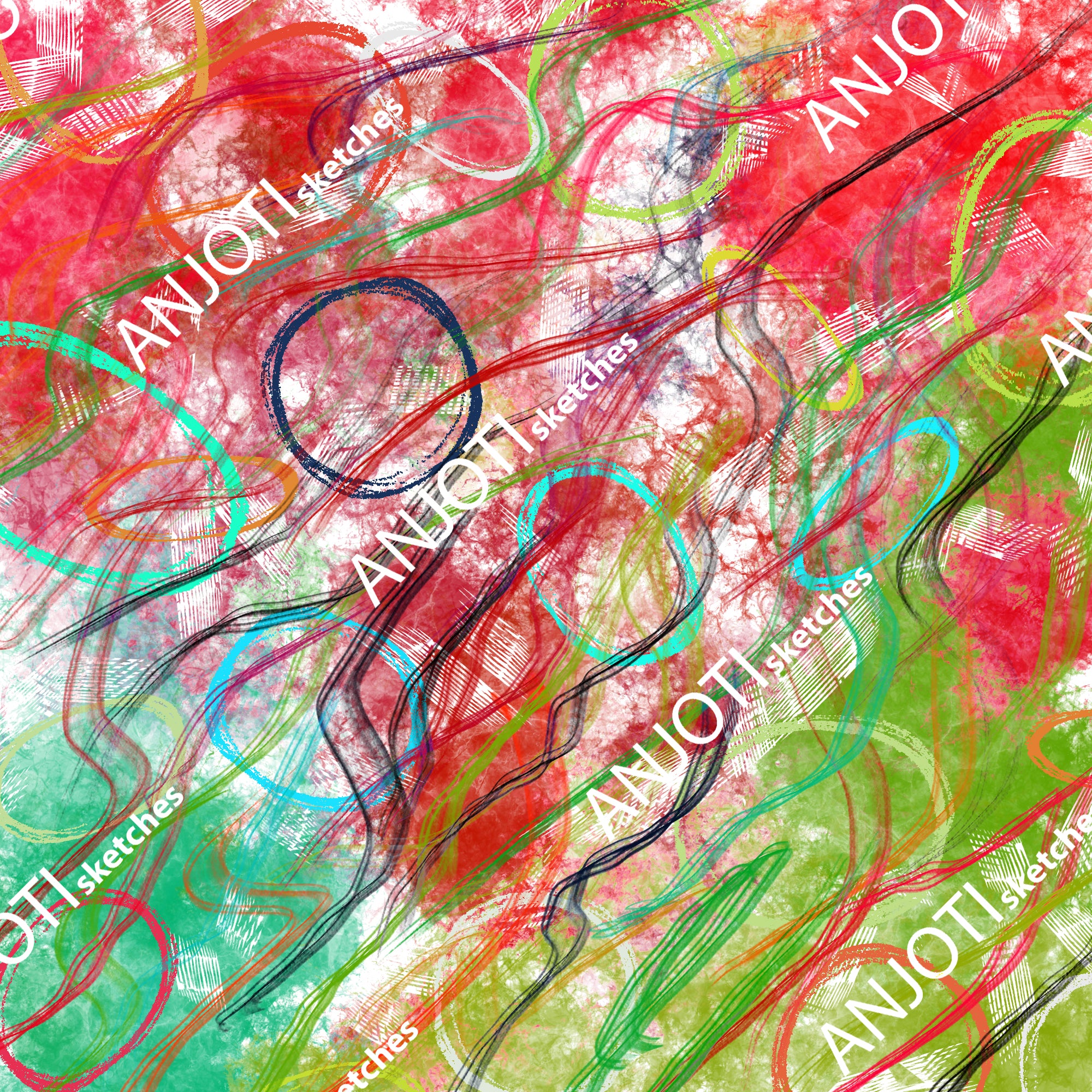 ANJOTI_SKETCHES_598_Multicolor Texture Background Abstract Wall Art in Floral Geometric Designs