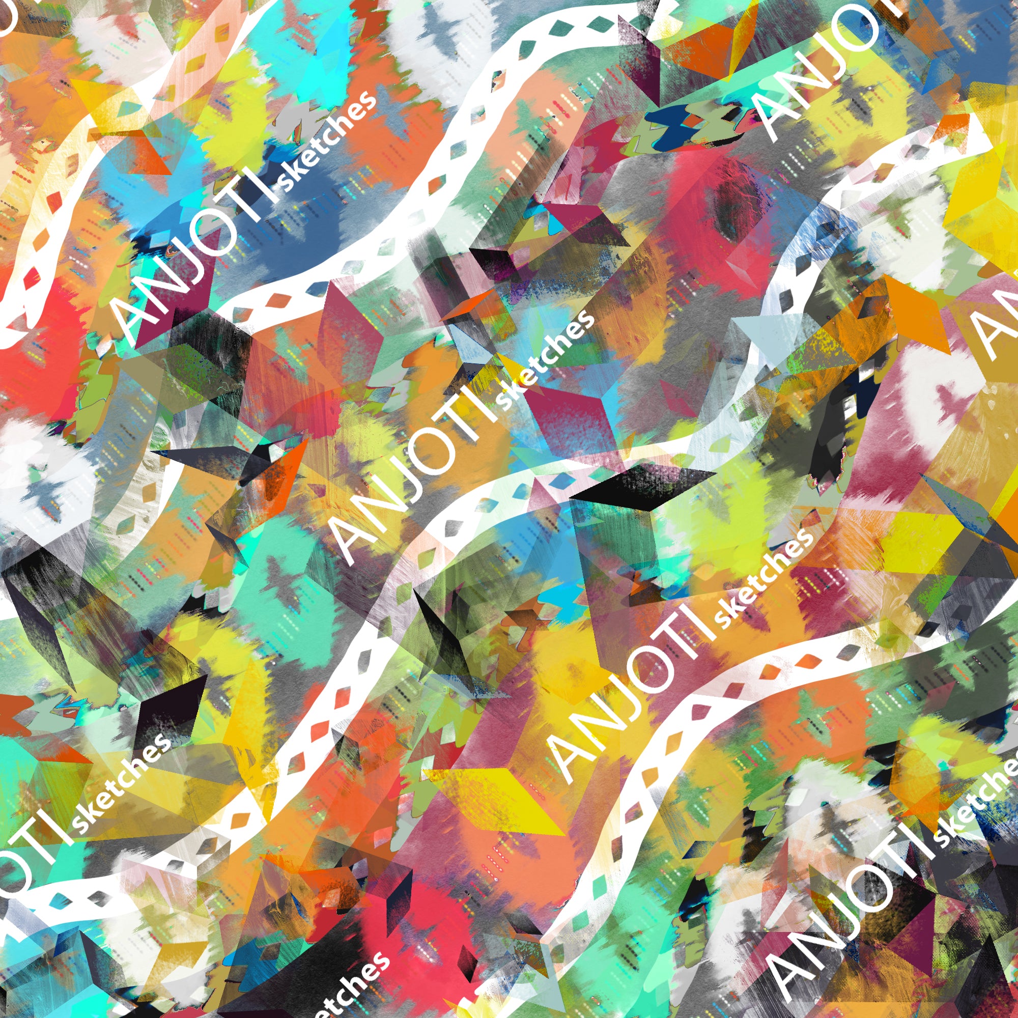 ANJOTI_SKETCHES_599_Enhance Your Space with Floral Geometric Abstract Wall Art and Texture Effects