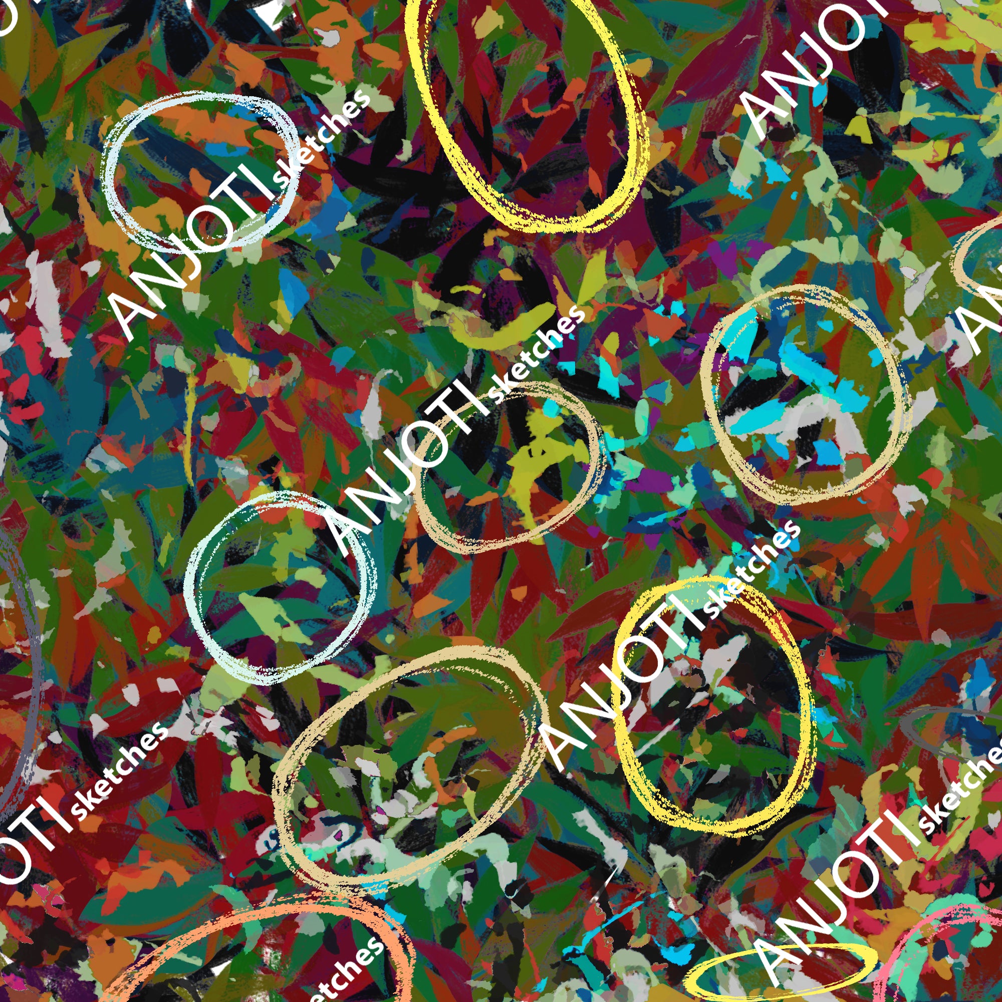 ANJOTI_SKETCHES_602_ NewOil Paint Sketch Abstract Wall effect shades brushes look surface pattern painted art motif print illustrations popular in summer English color  wallpaper  pattern figure , pillow