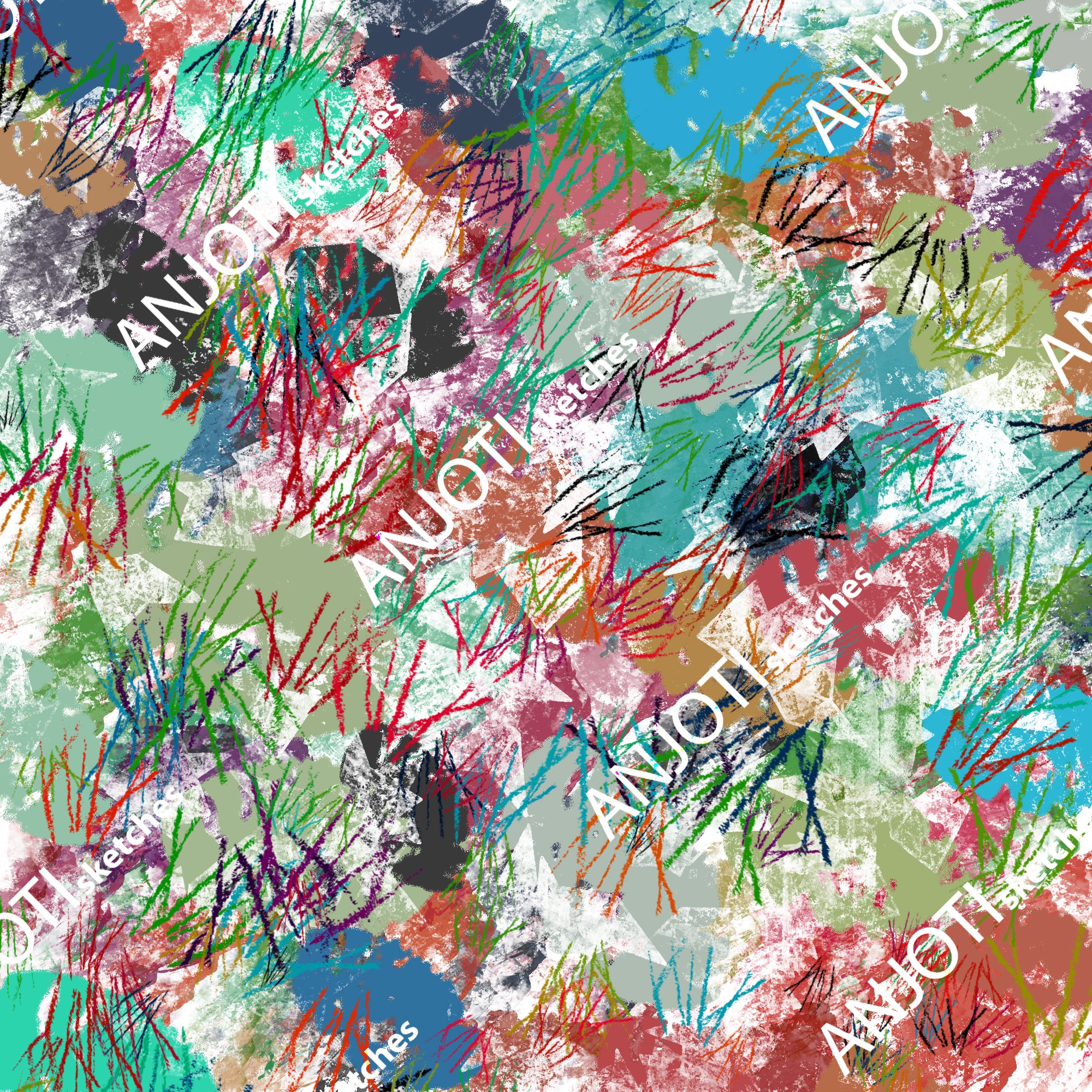 ANJOTI_SKETCHES_608_ Brighten Your Home with Abstract Wall Art in Bold Multicolor Texture Background Effects