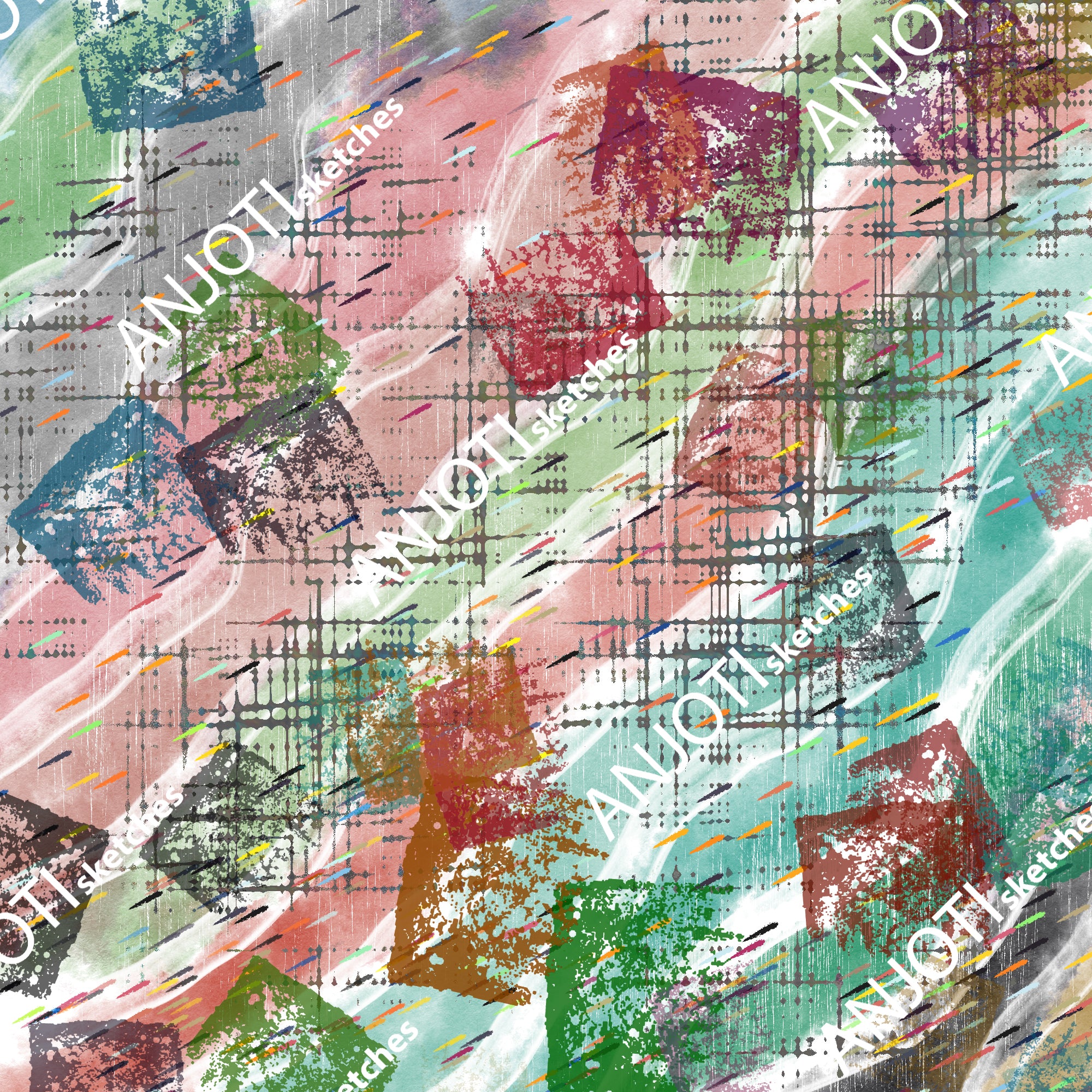 ANJOTI_SKETCHES_620_ Transform Your Room with Abstract Wall Art and Multicolor Texture Backgrounds