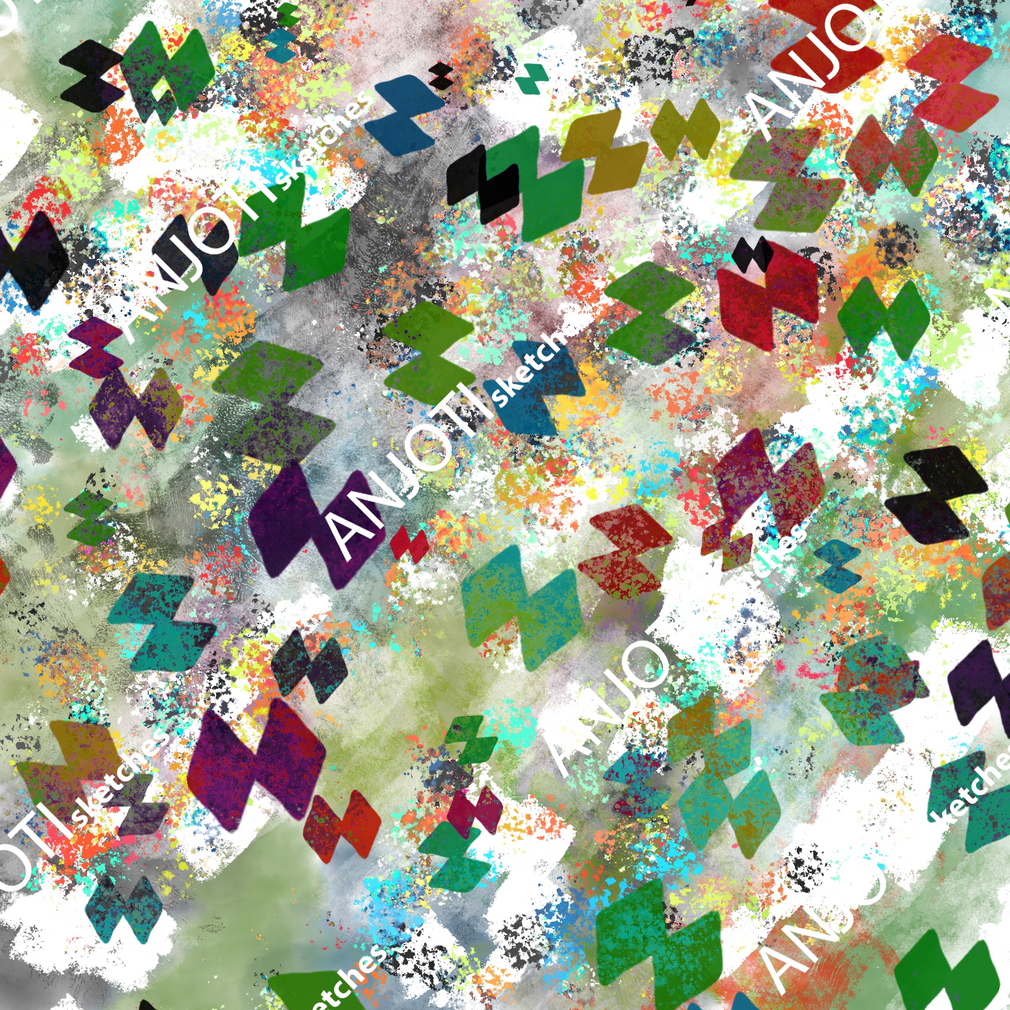 ANJOTI_SKETCHES_630_Brighten Your Decor with Multicolor Texture Background Abstract Wall Art