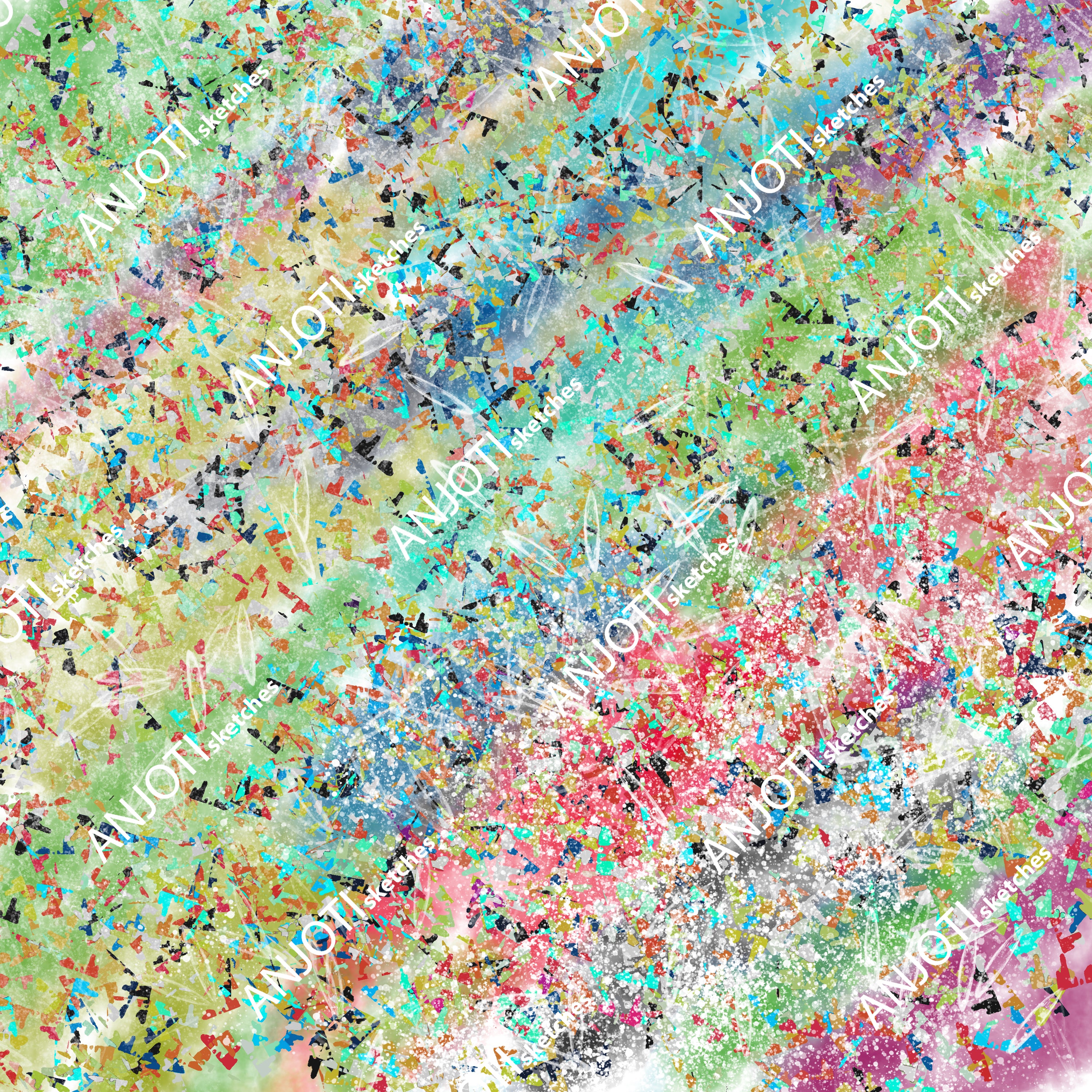 ANJOTI_SKETCHES_636_Multicolor Texture Effect Abstract Wall Art to Add Life to Your Walls