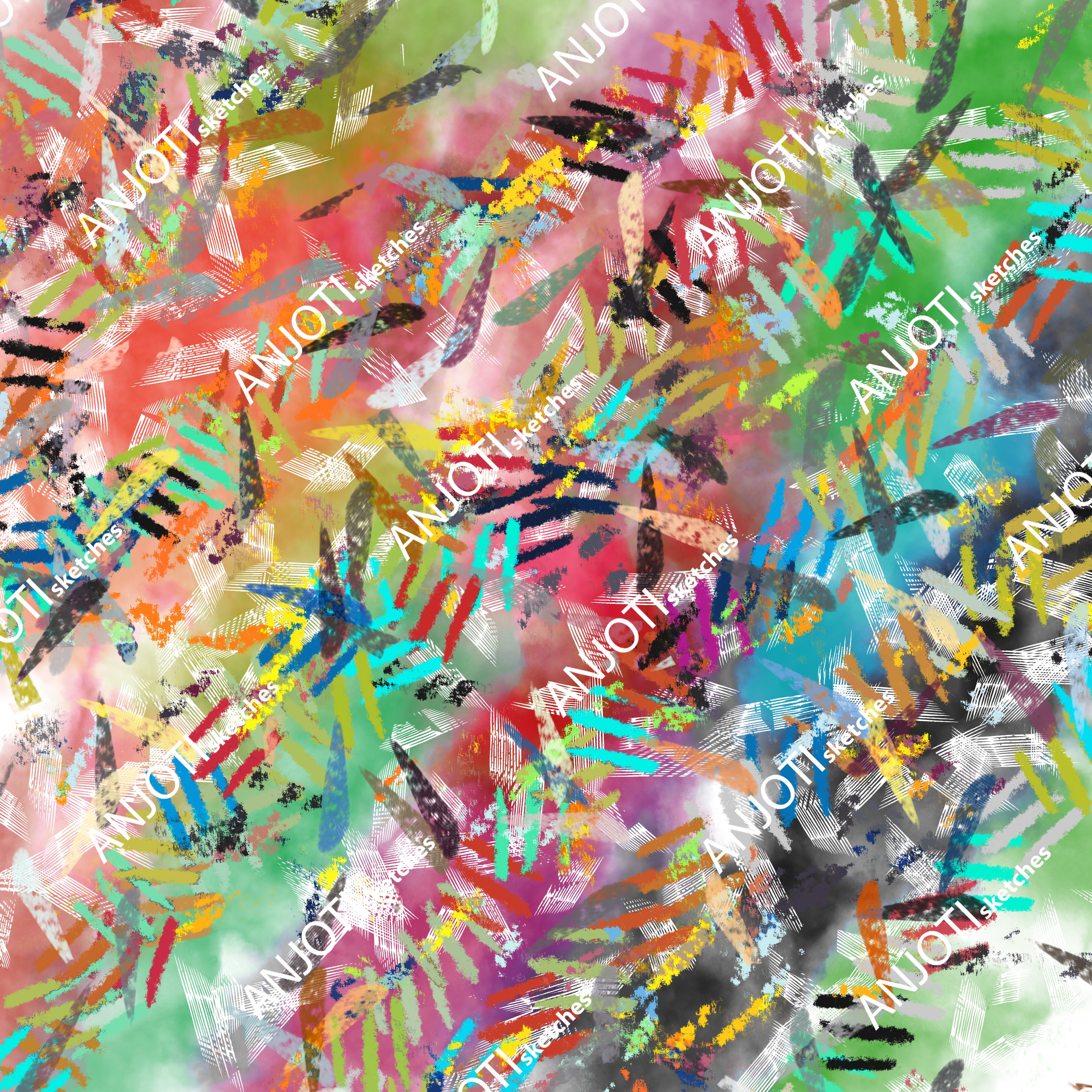 ANJOTI_SKETCHES_642_Create a Bold Look with Multicolor Texture Effect Background Abstract Wall Art