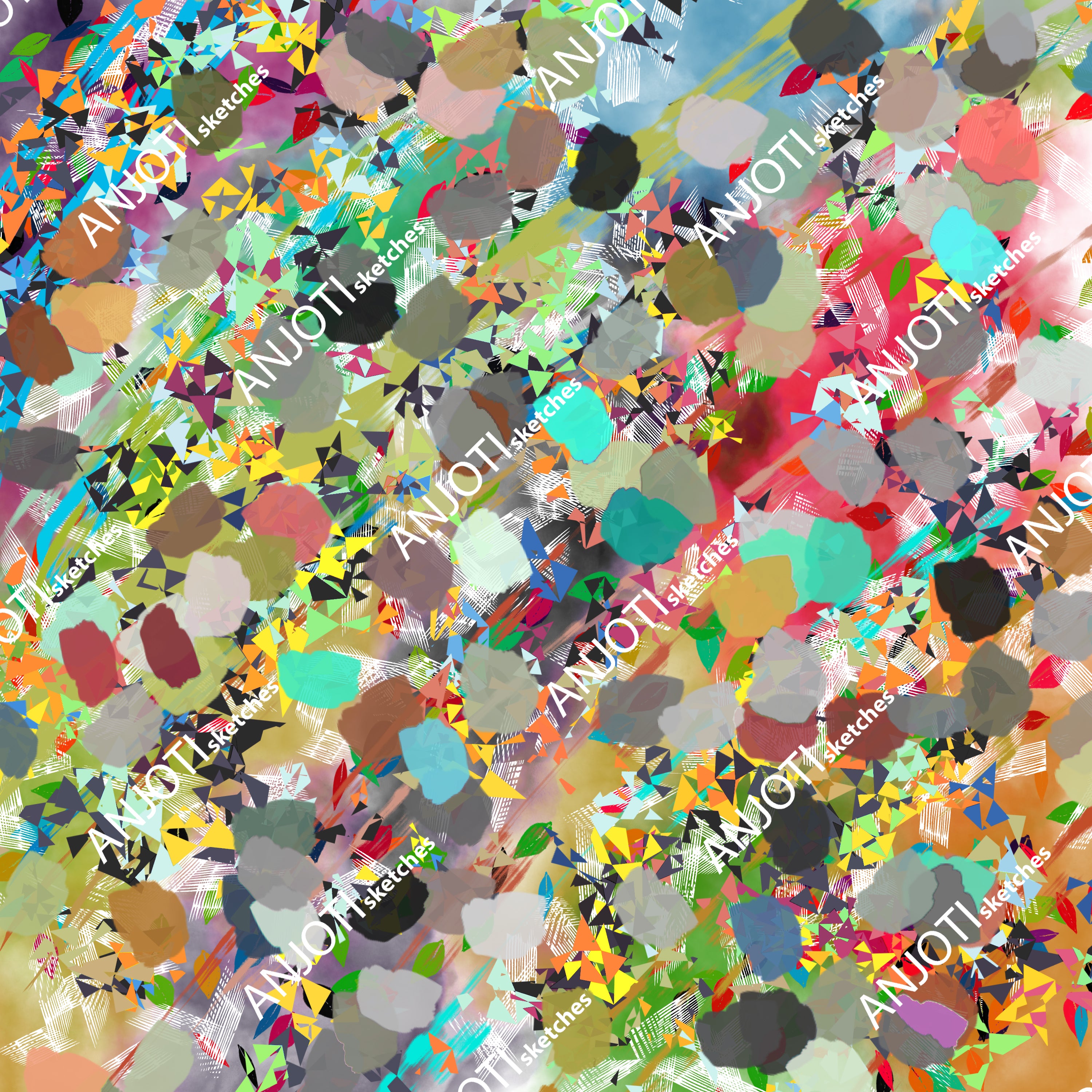 ANJOTI_SKETCHES_643_Multicolor Abstract Wall Art with Texture Effect Backgrounds for Modern Style