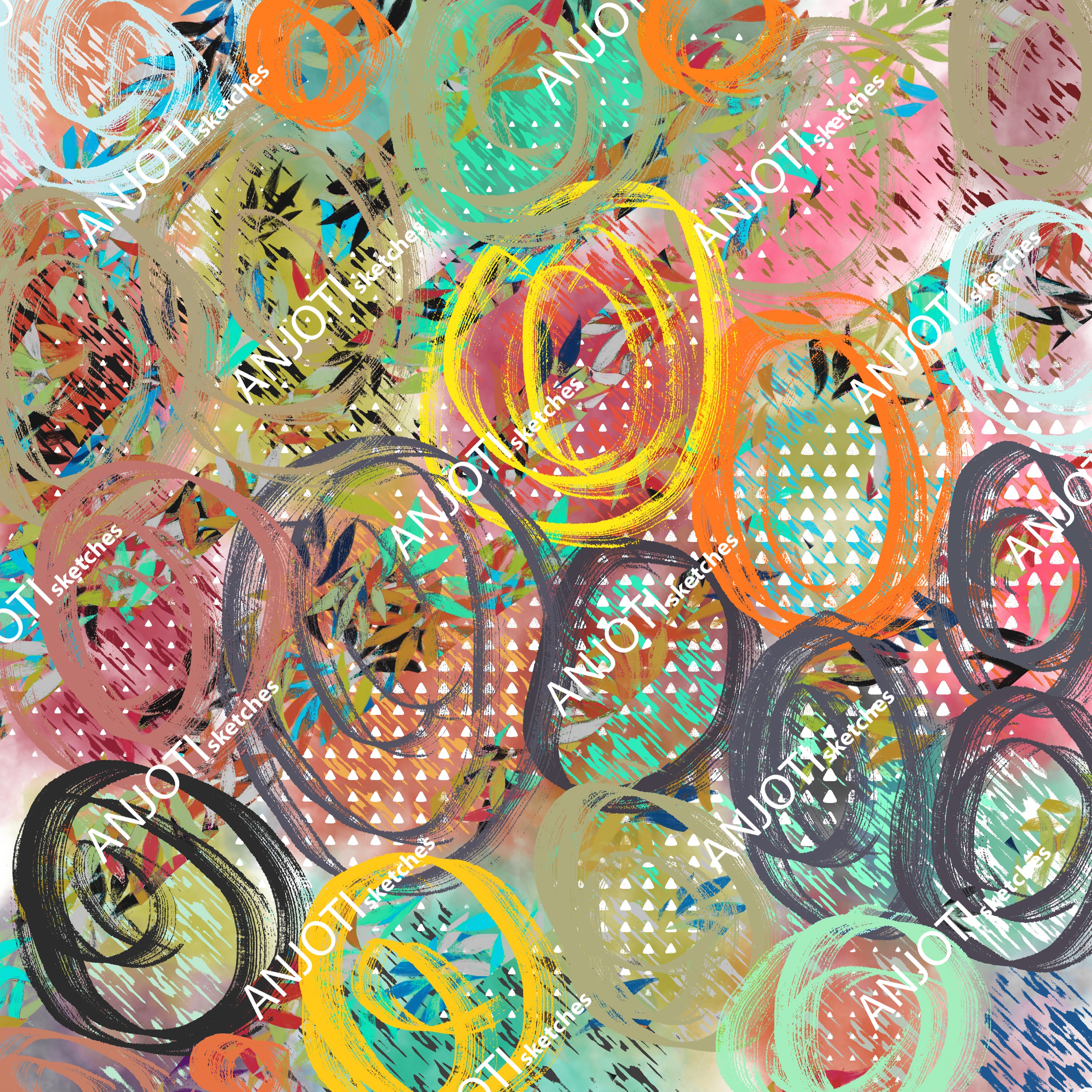 ANJOTI_SKETCHES_646_Enhance Your Space with Multicolor Texture Backgrounds in Abstract Wall Art