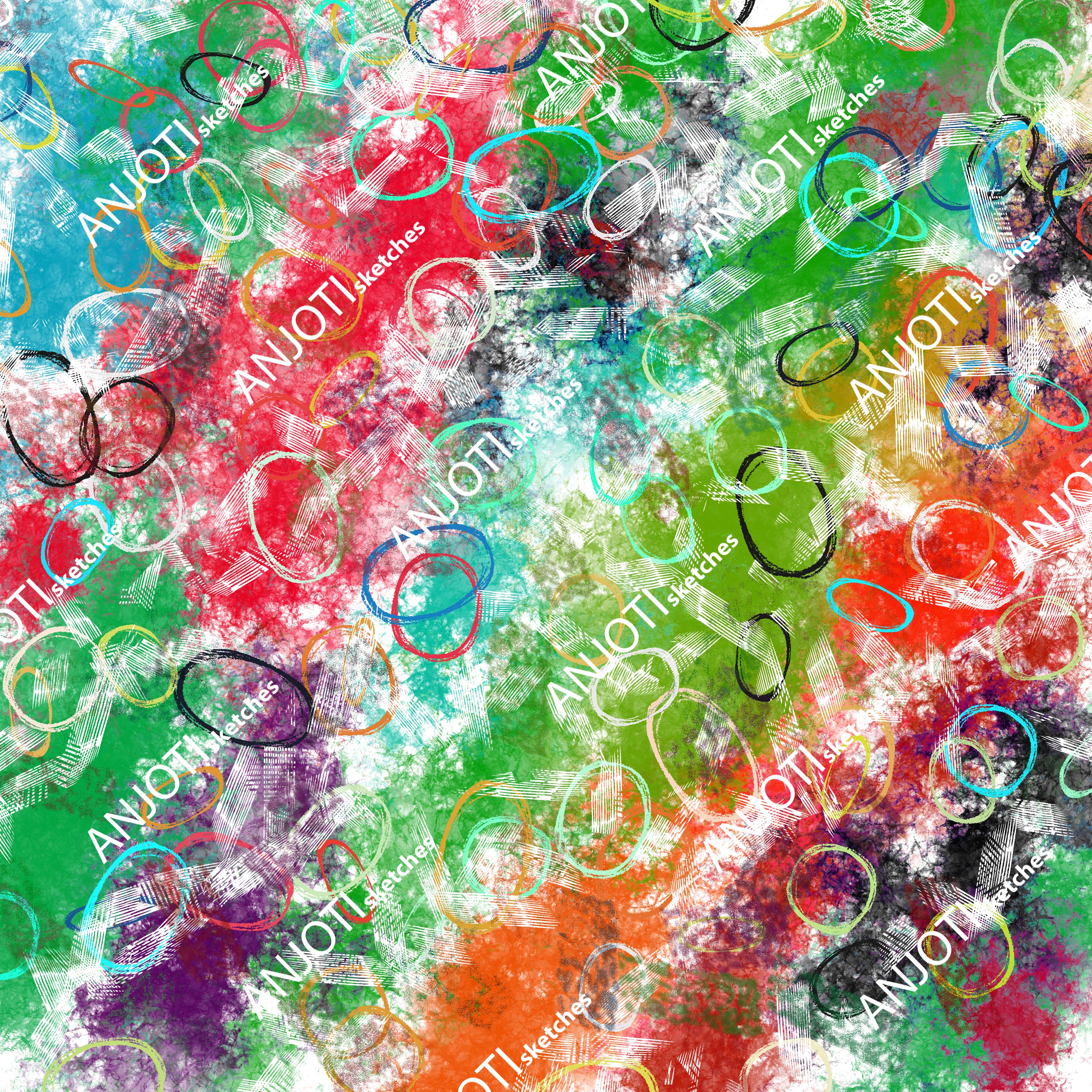 ANJOTI_SKETCHES_651_Stunning Multicolor Abstract Wall Art with Floral and Geometric Texture Backgrounds