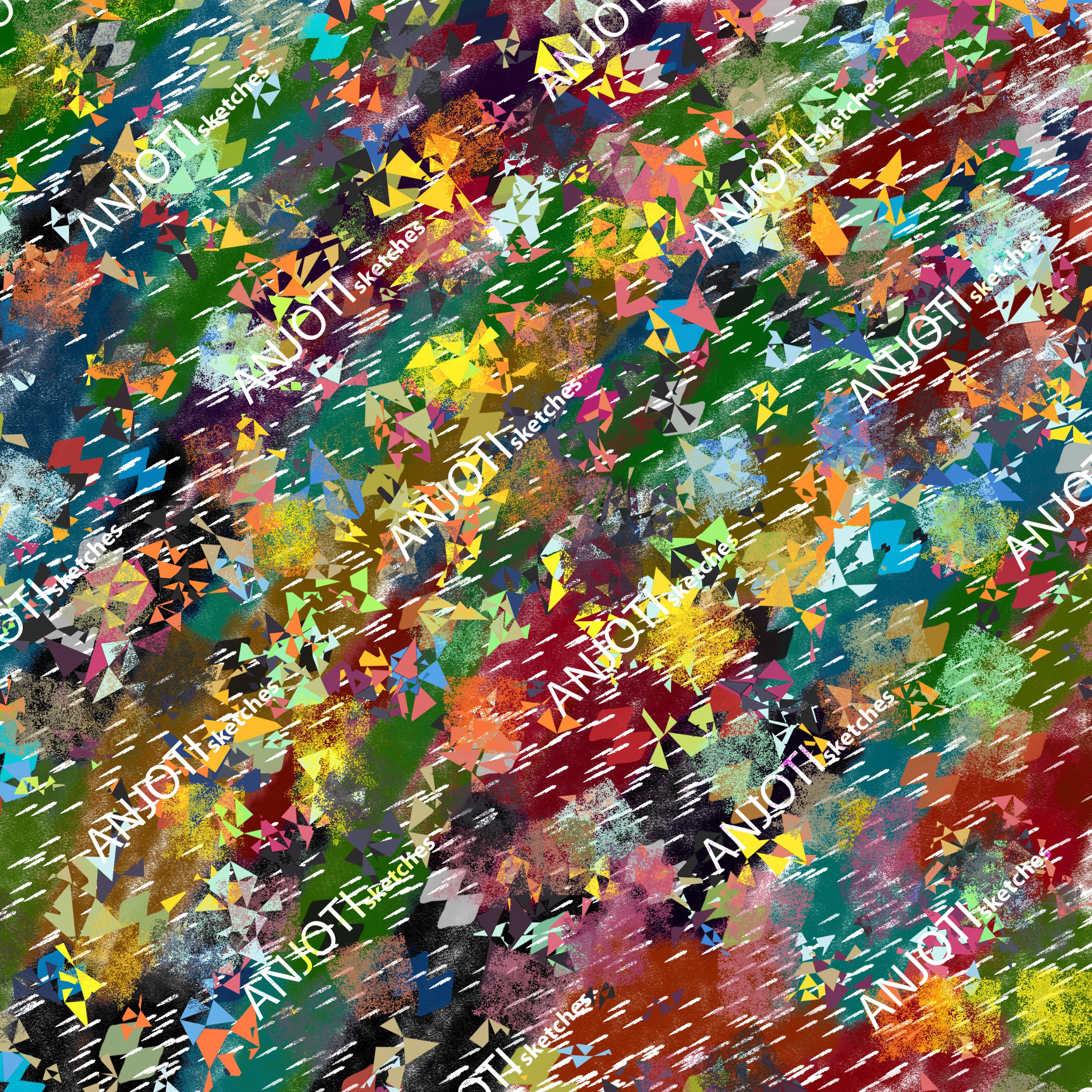 ANJOTI_SKETCHES_654_Floral and Geometric Abstract Wall Art with Stunning Multicolor Texture Backgrounds