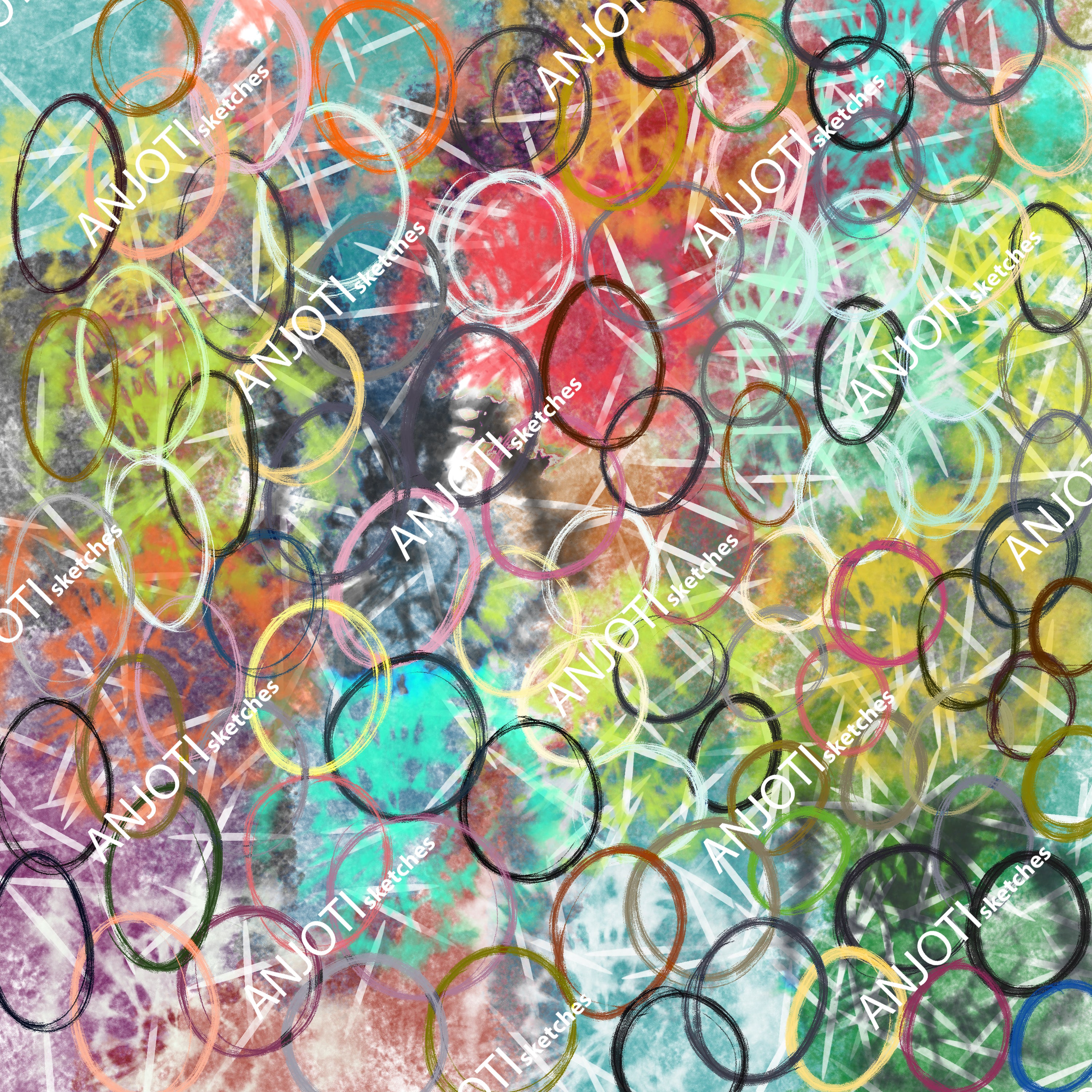 ANJOTI_SKETCHES_655_Enhance Your Decor with Multicolor Floral and Geometric Abstract Wall Art