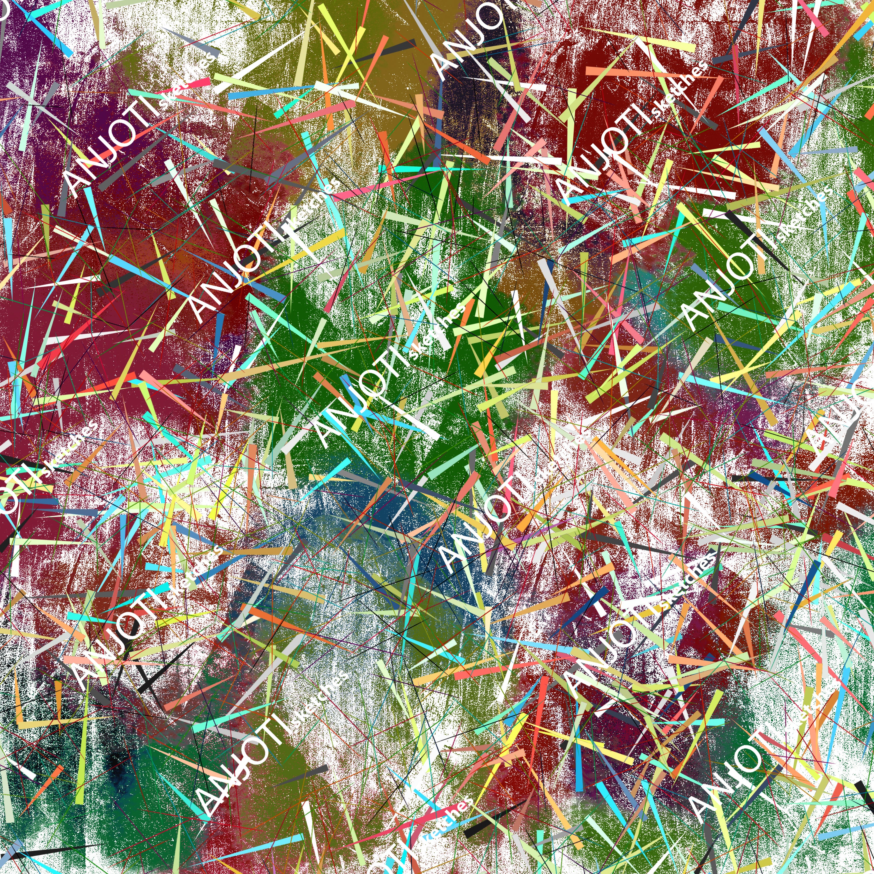 ANJOTI_SKETCHES_665_Abstract Wall Art with Floral Geometric Multicolor Texture Backgrounds for Home