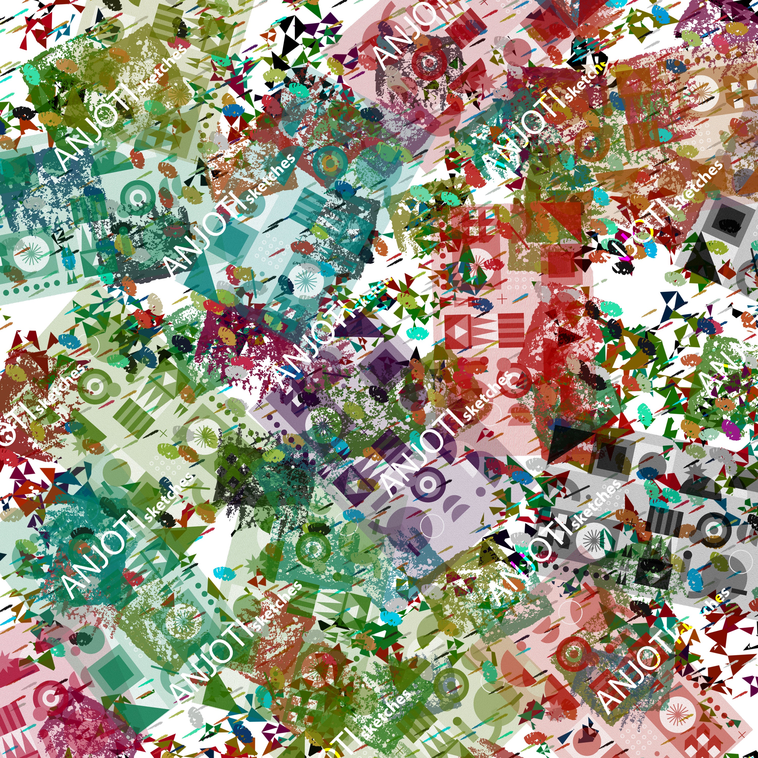 ANJOTI_SKETCHES_669_Transform Your Walls with Floral Geometric Multicolor Texture Background Art