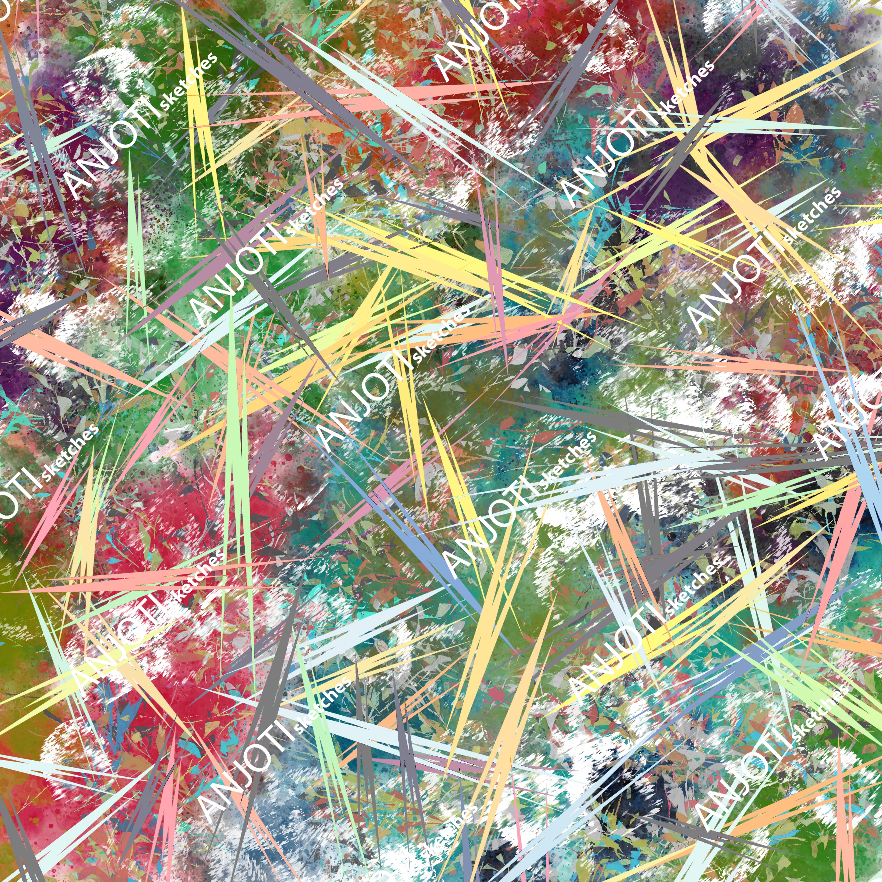 ANJOTI_SKETCHES_673_Abstract Wall Art with Multicolor Floral Geometric Texture Backgrounds