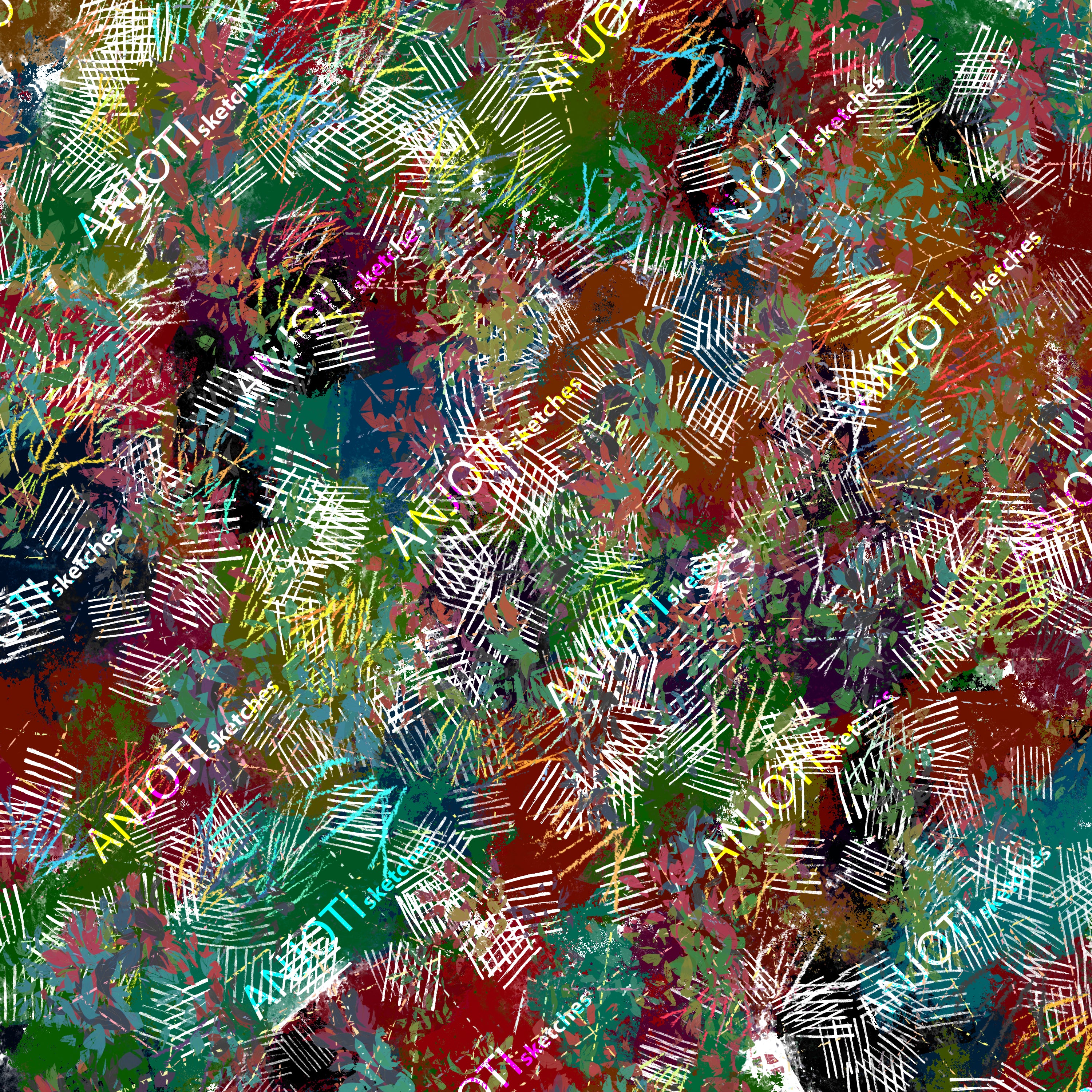 ANJOTI_SKETCHES_676_Floral Geometric Abstract Wall Art Ideas with Stunning Multicolor Textures