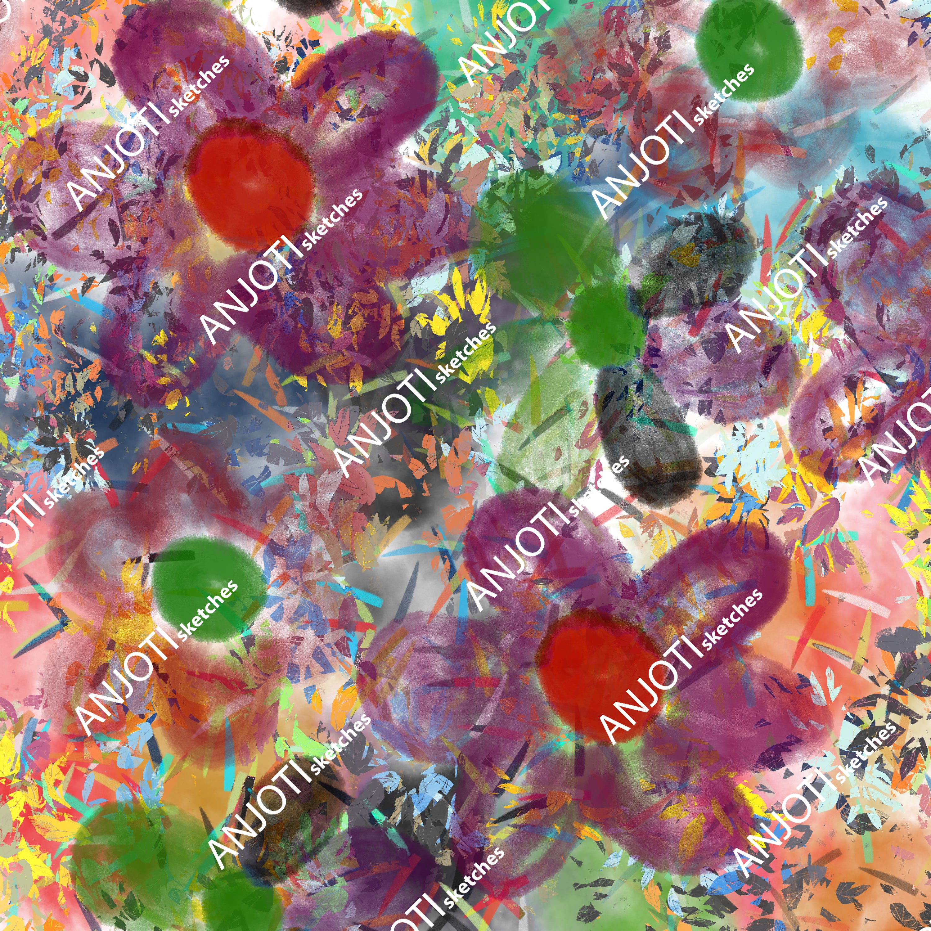 ANJOTI_SKETCHES_678_Floral Geometric Abstract Wall Art Ideas with Stunning Multicolor Textures