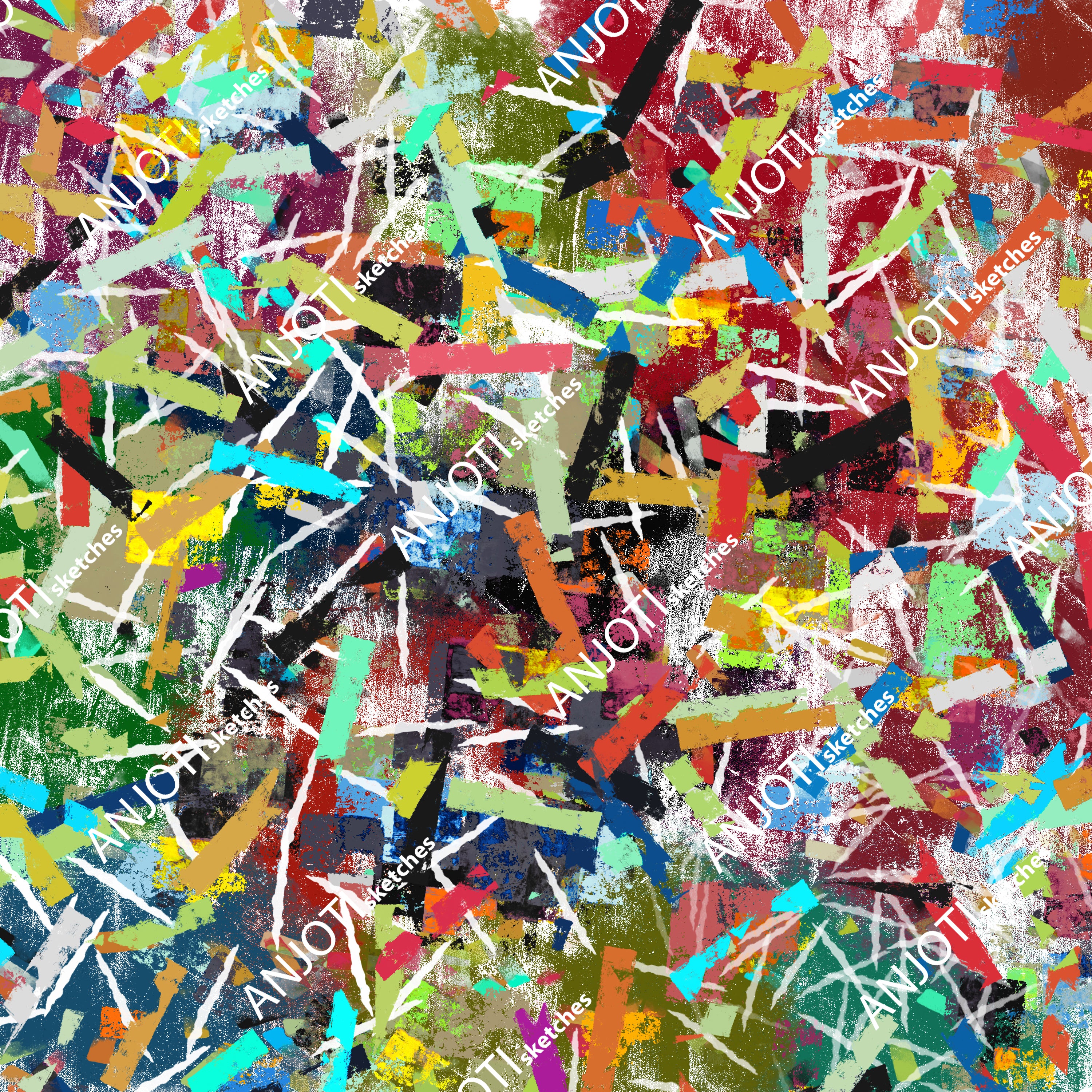 ANJOTI_SKETCHES_693_Create Unique Spaces with Floral Geometric Abstract Wall Art in Multicolor