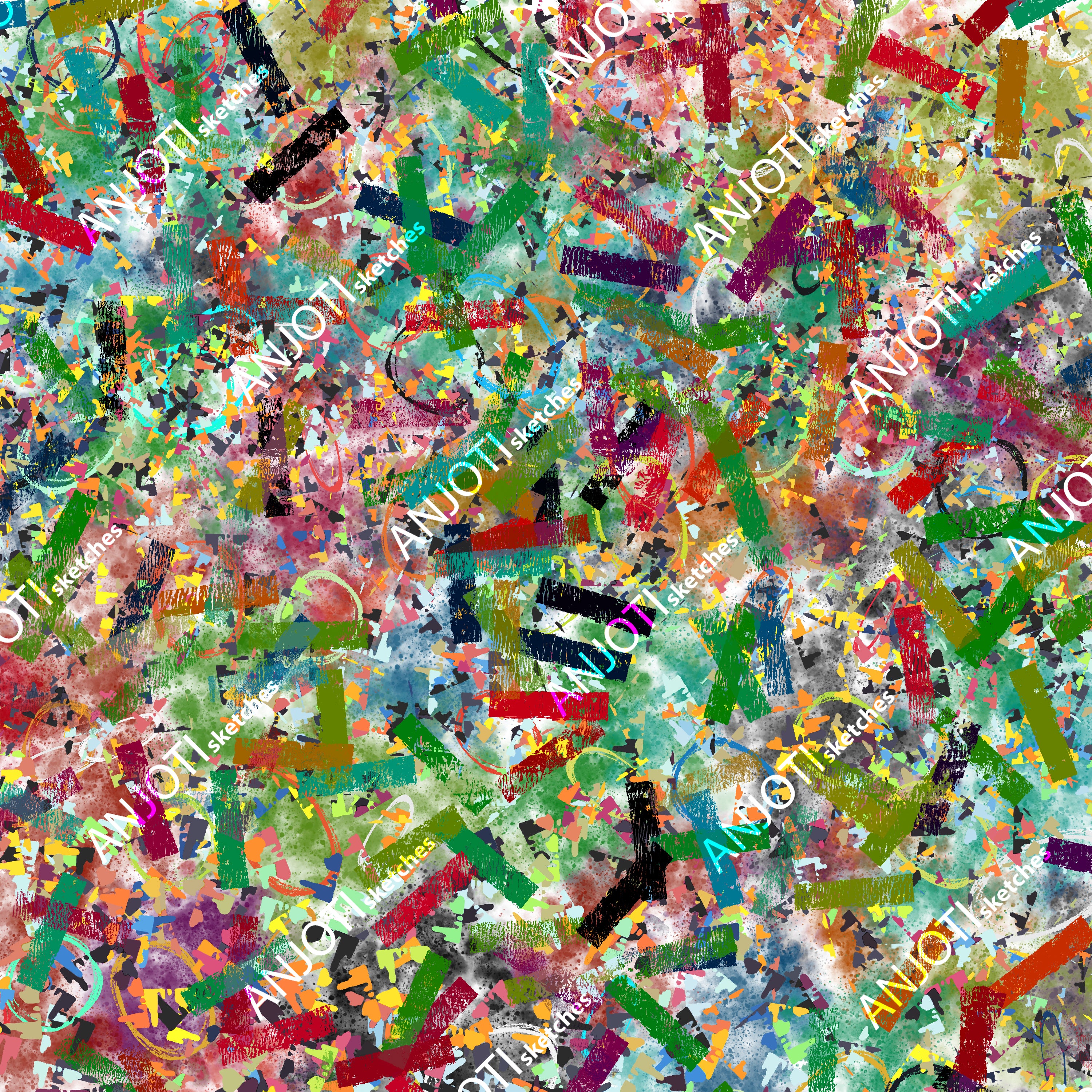 ANJOTI_SKETCHES_697_Floral Geometric Abstract Wall Art with Beautiful Multicolor Texture Backgrounds