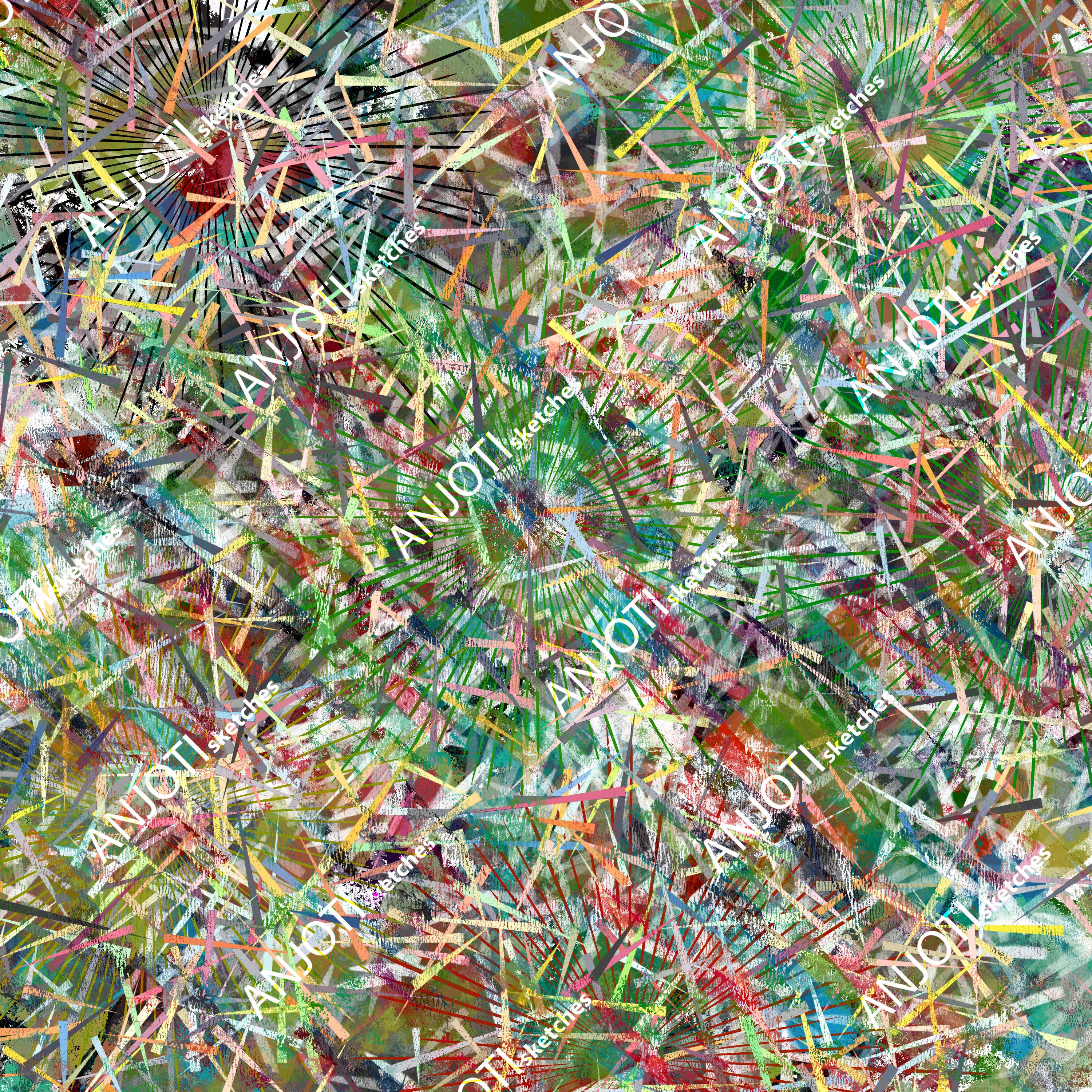 ANJOTI_SKETCHES_700_New Abstract Art paintings Pattern Wallpaper illustrations line design and ideas geometric drawing oil paints acrylic American fancy nancy popular rich print contrast background