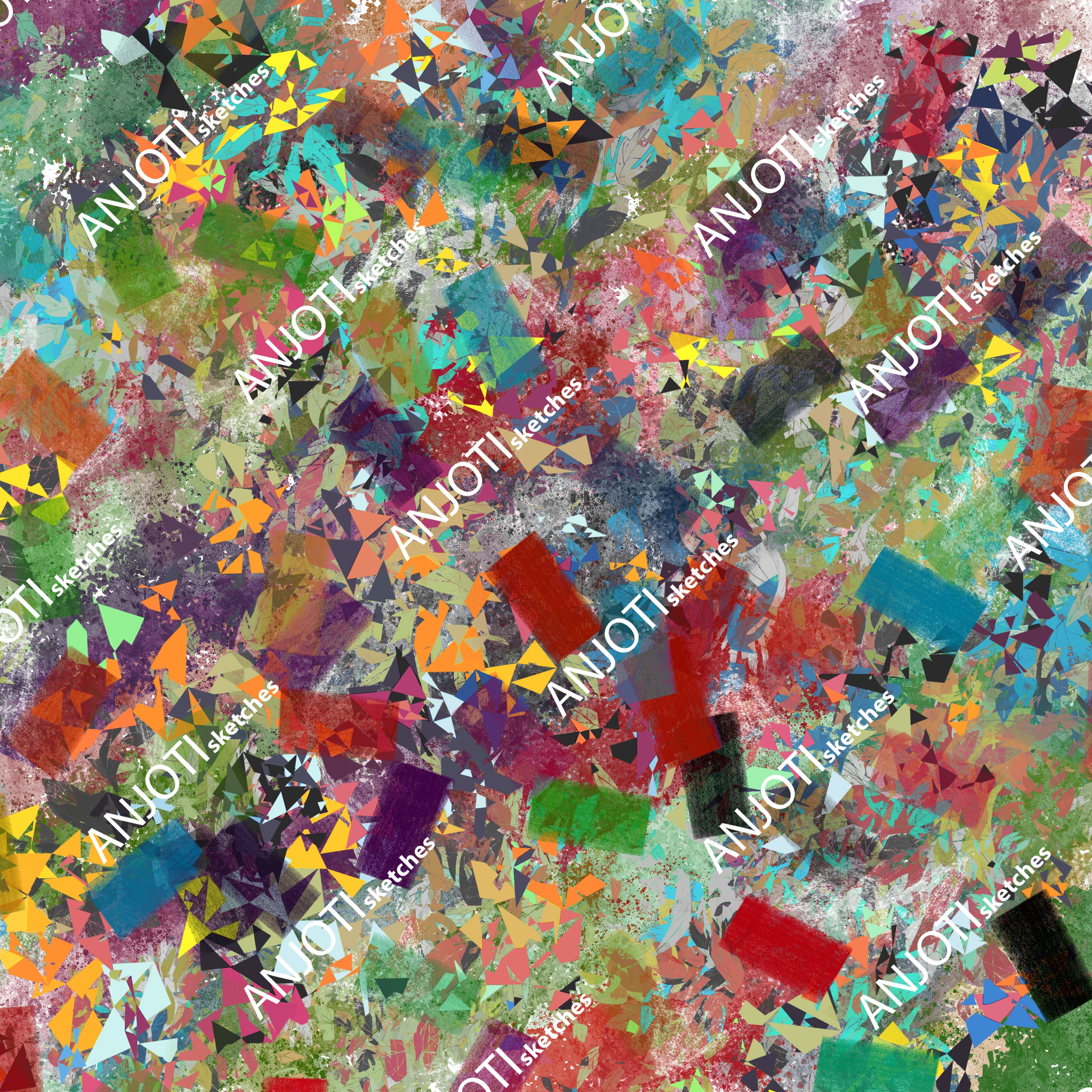 ANJOTI_SKETCHES_702_ NewOil Paint Sketch Abstract Wall effect shades brushes look surface pattern painted art motif print illustrations popular in summer English color  wallpaper  pattern figure , pillow