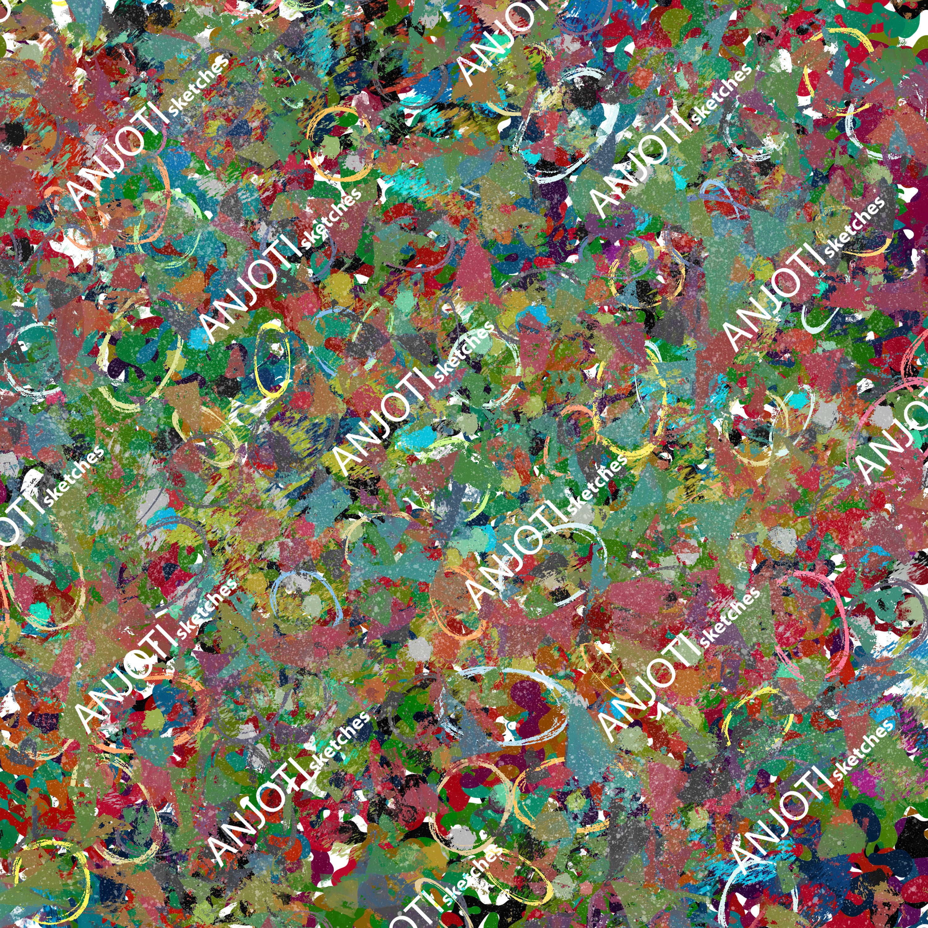 ANJOTI_SKETCHES_705_Abstract brush strokes art motif Geometrical allover wallpaper pattern illustration in multicoloured shades effect texture art work and prints