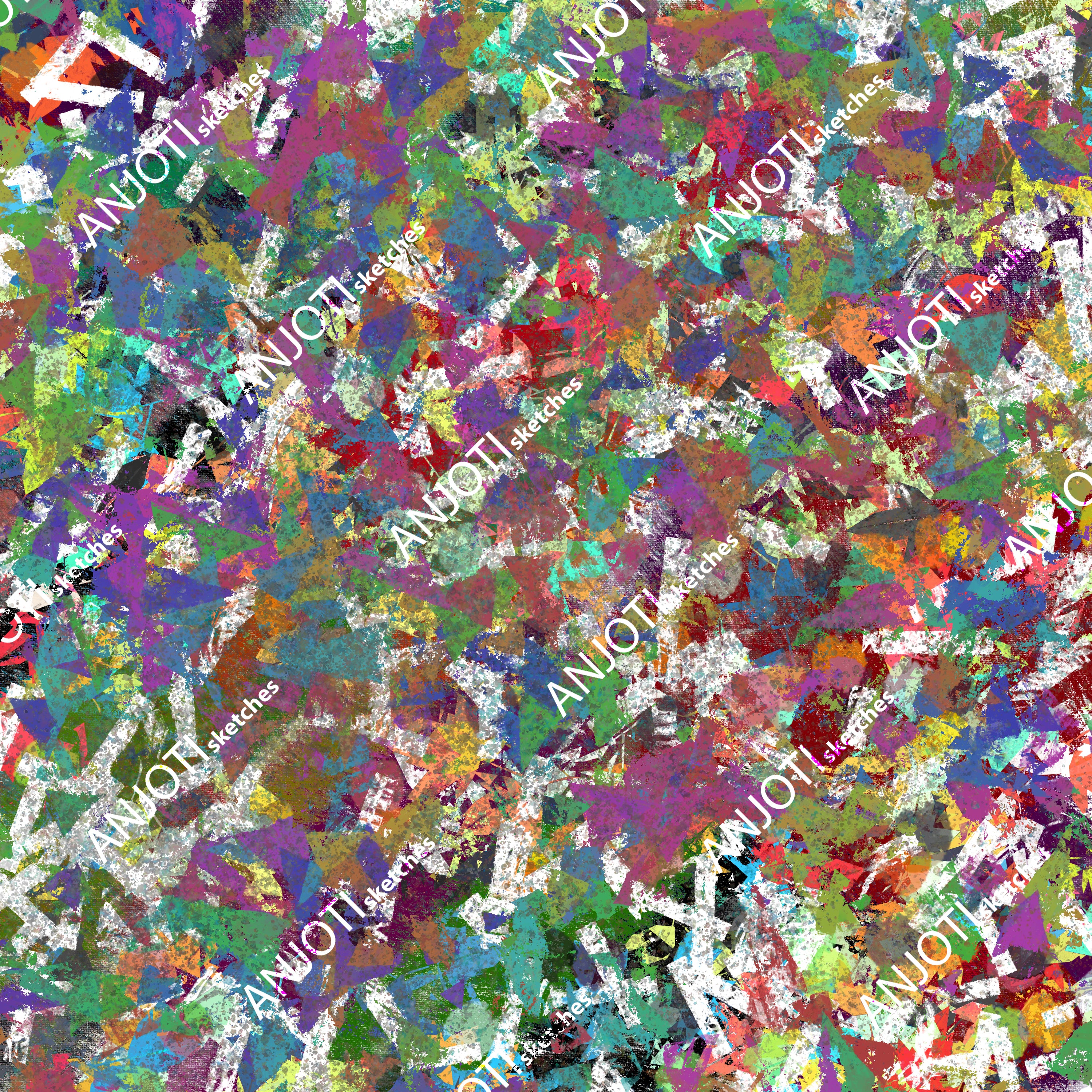 ANJOTI_SKETCHES_711_Unique Abstract Wall Art in Vibrant Multicolor Texture Effect Background Designs