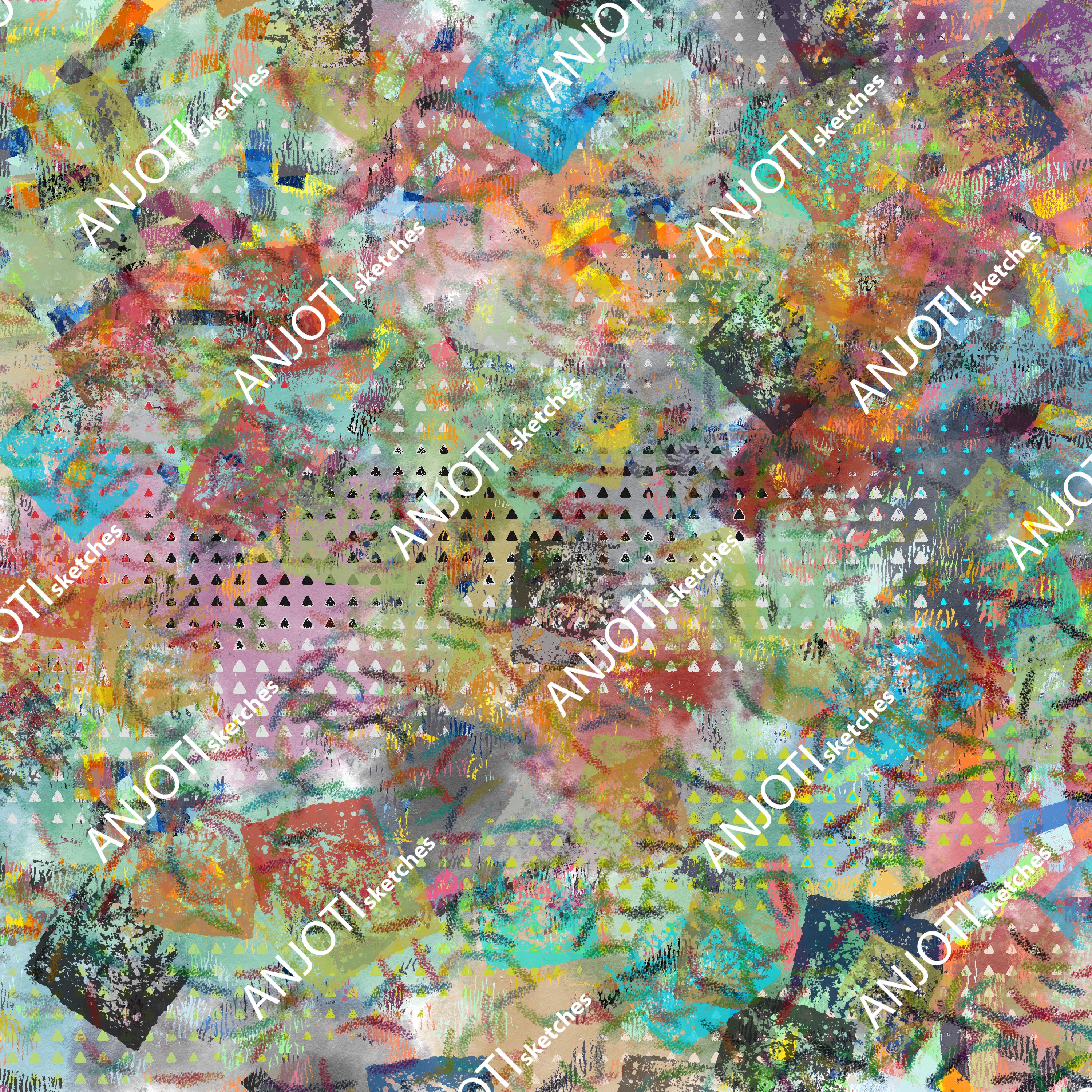 ANJOTI_SKETCHES_719_ Modern Multicolor Abstract Wall Art with Stunning Texture Effect Backgrounds