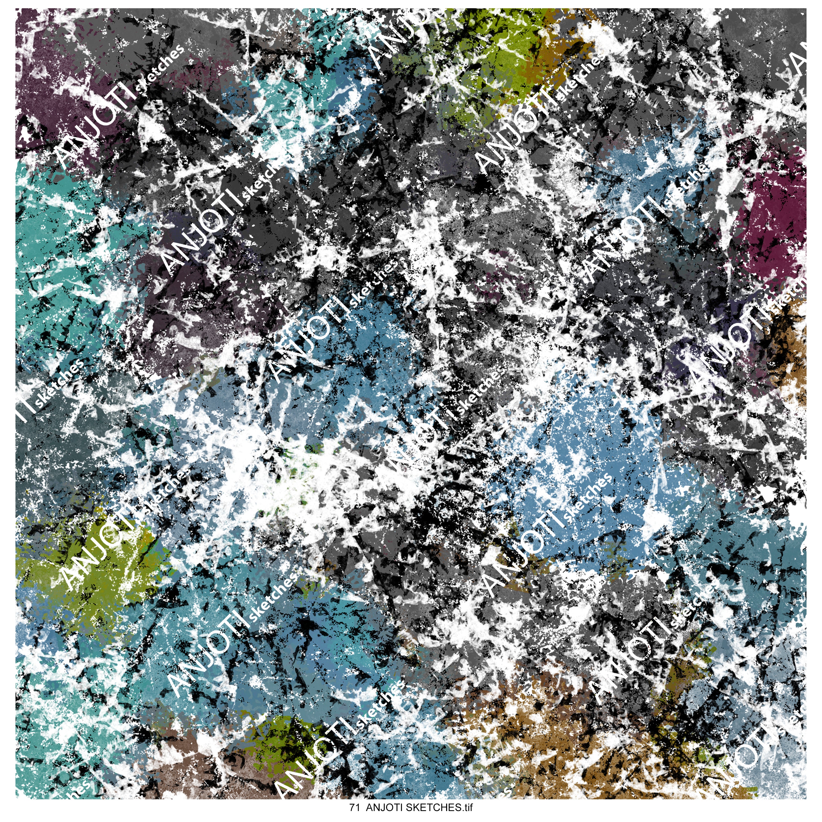 ANJOTI SKETCHES 71_Refresh Your Space with Floral and Geometric Abstract Wall Art in Multicolor