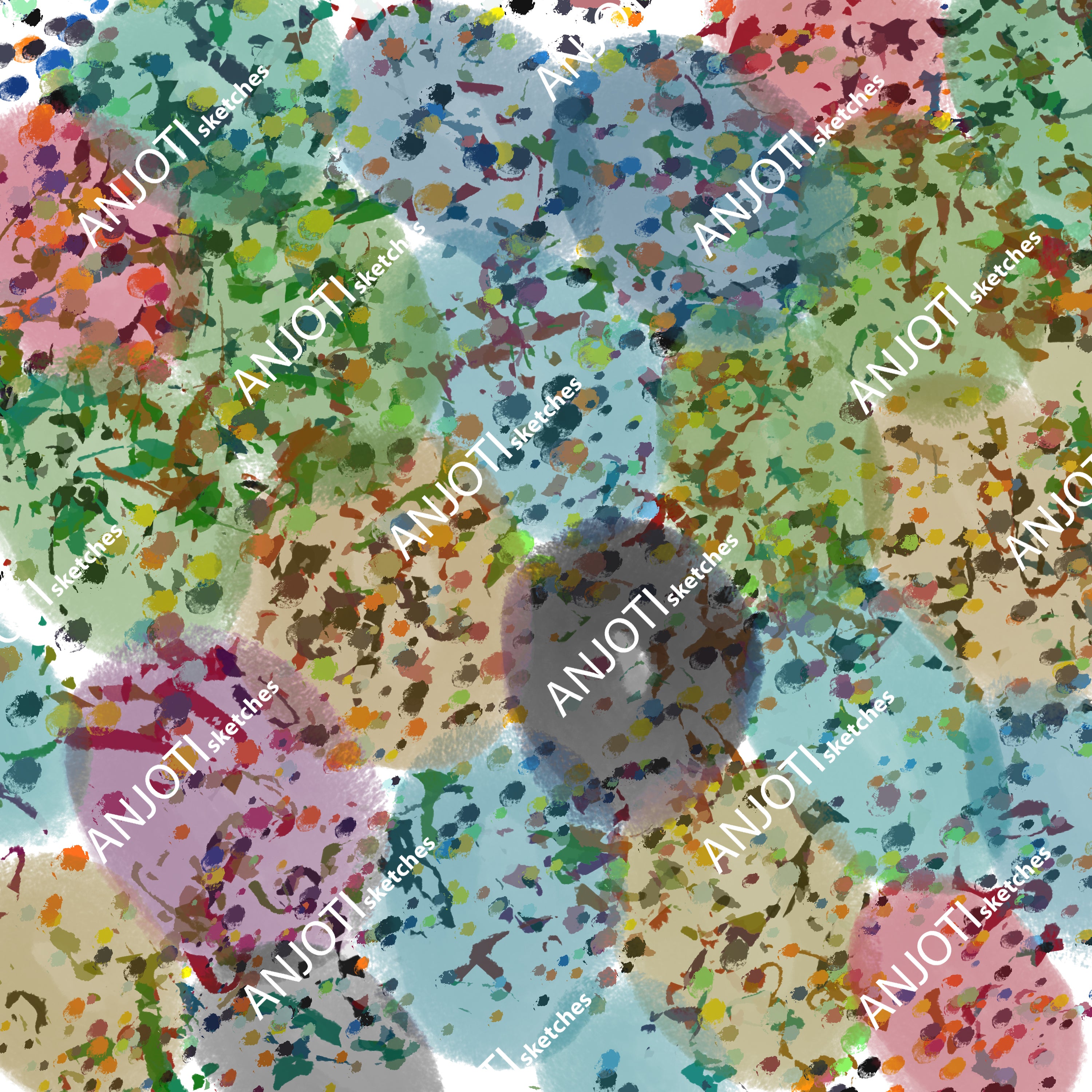 ANJOTI_SKETCHES_722_ Find Bold Multicolor Texture Effect Backgrounds in Abstract Wall Art for Home Decor