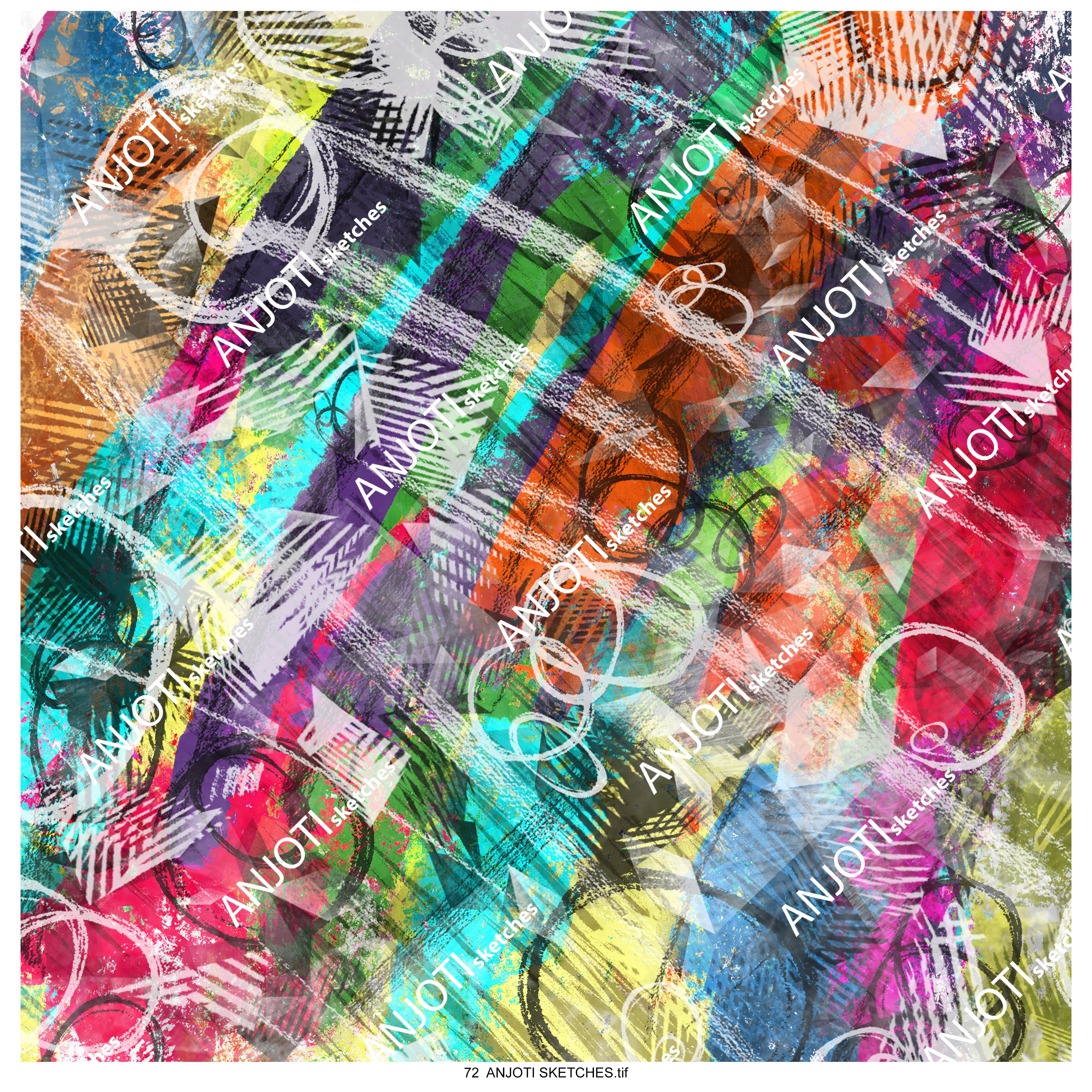 ANJOTI SKETCHES 72_Inspiring Floral Geometric Abstract Wall Art Ideas with Multicolor Backgrounds