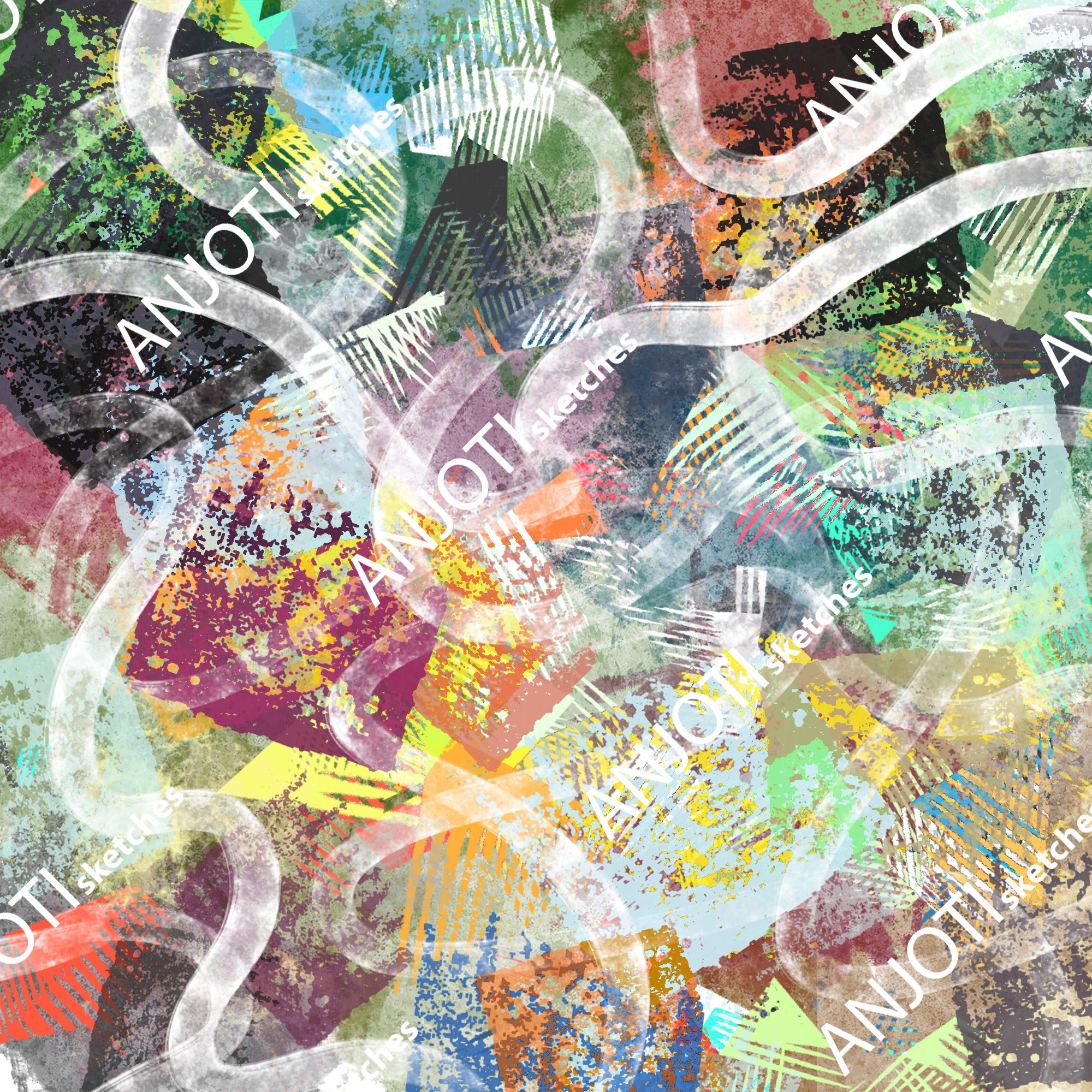 ANJOTI_SKETCHES_737_Bright Multicolor Texture Backgrounds in Beautiful Abstract Wall Art for Home