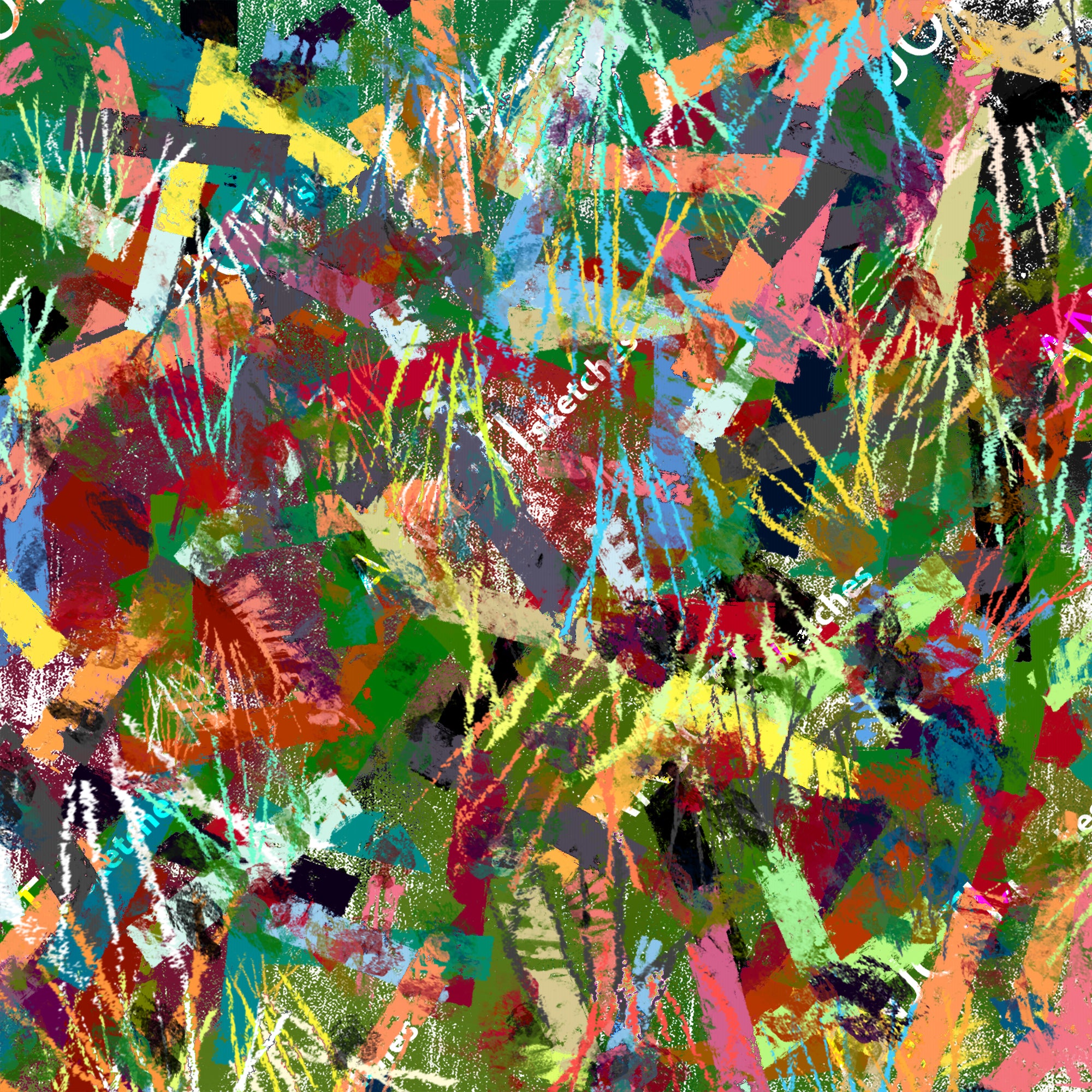 ANJOTI_SKETCHES_743_Multicolor Abstract Wall Art with Texture Effect Backgrounds for Modern Style