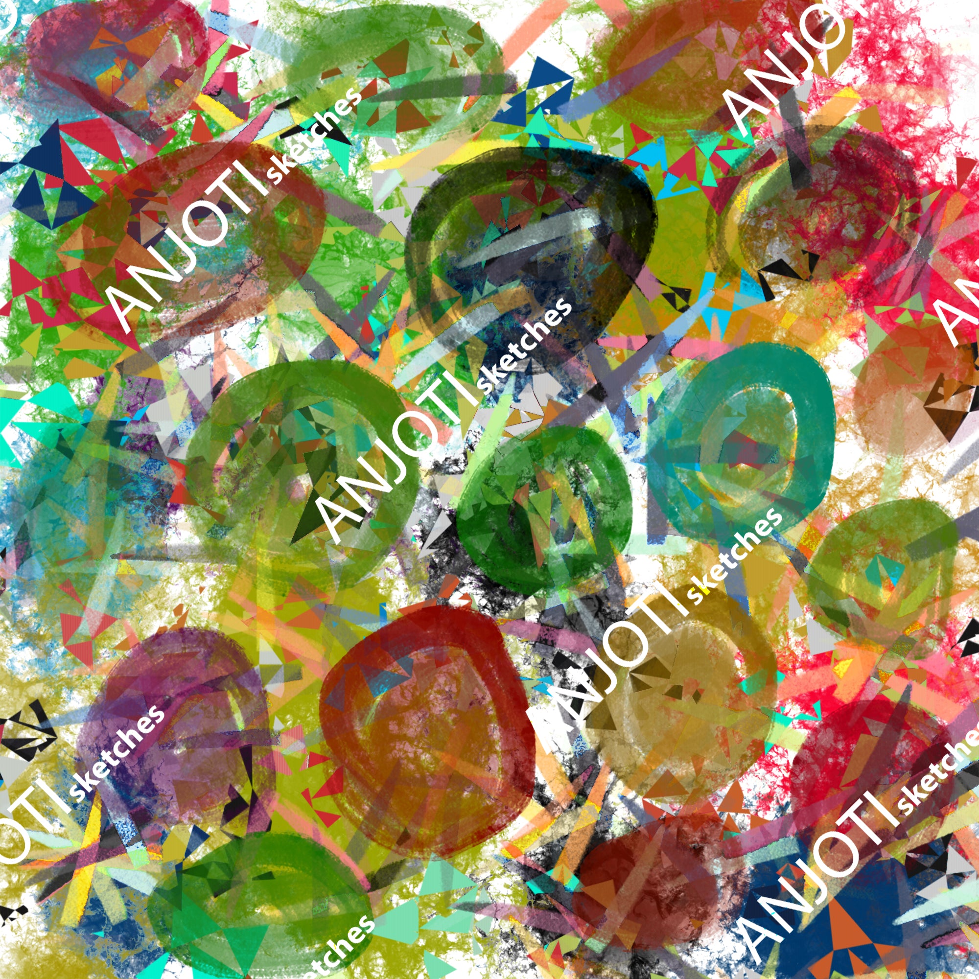 ANJOTI_SKETCHES_754_Floral and Geometric Abstract Wall Art with Stunning Multicolor Texture Backgrounds