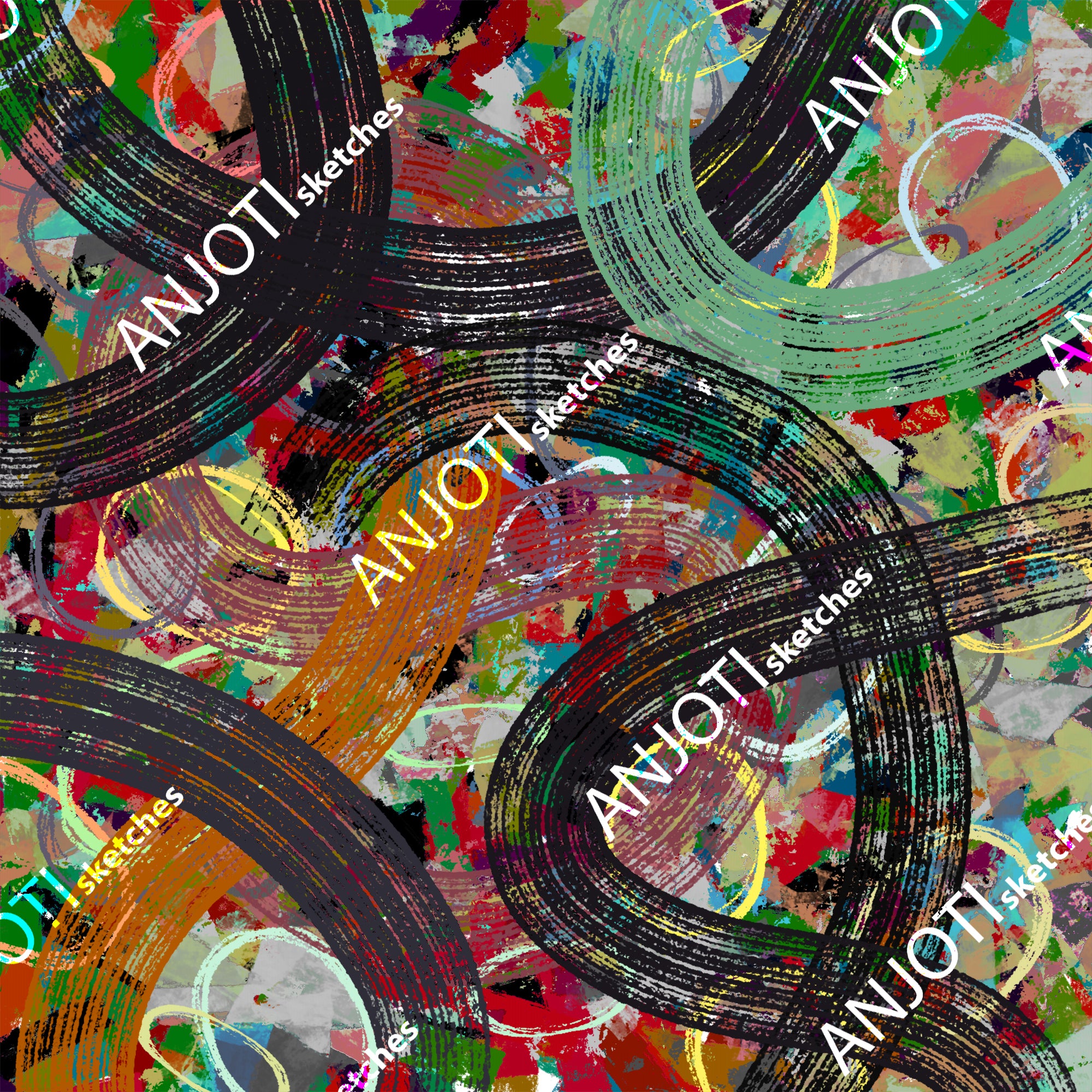 ANJOTI_SKETCHES_760_Elevate Your Decor with Floral Geometric Abstract Wall Art and Texture Backgrounds