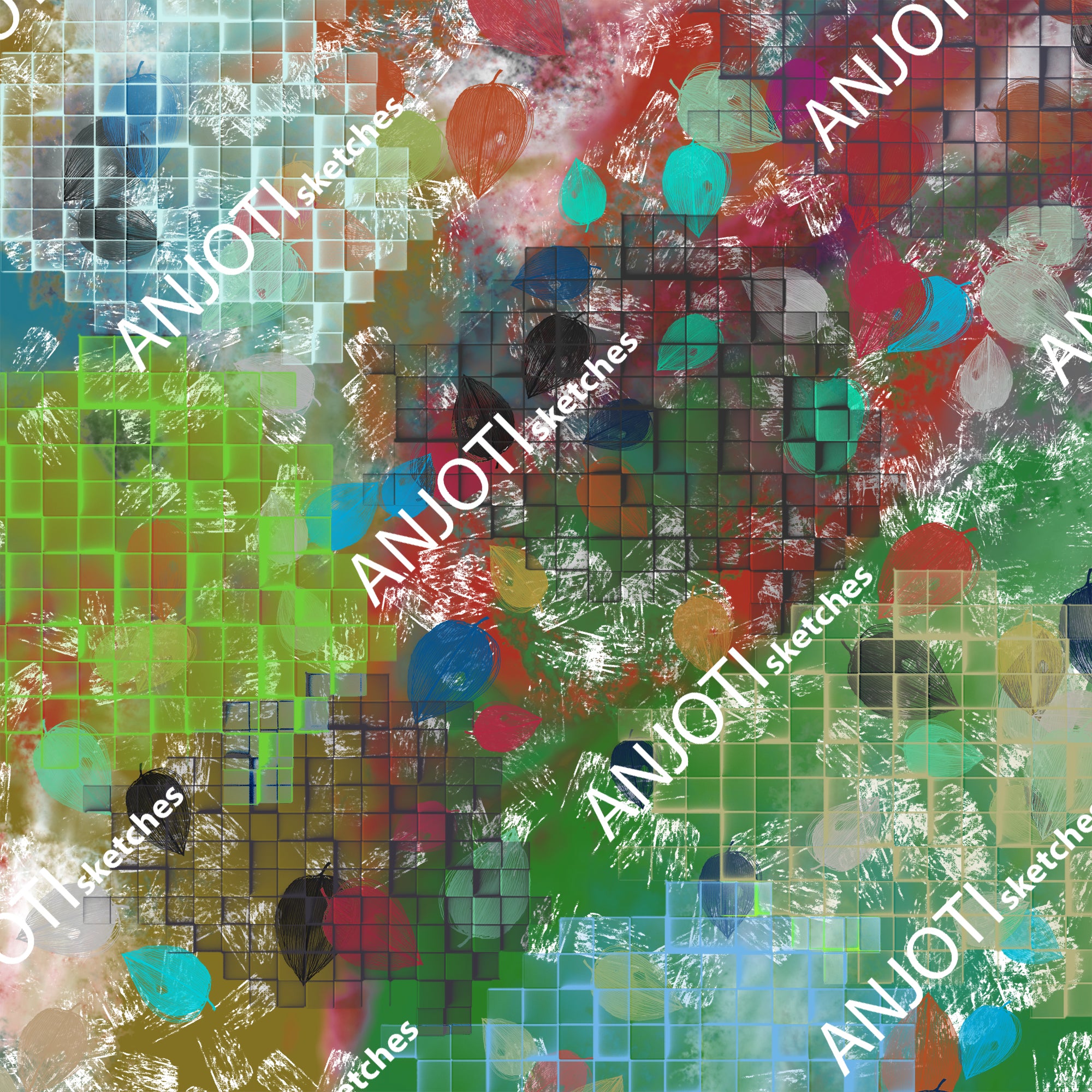 ANJOTI_SKETCHES_771_Refresh Your Space with Floral and Geometric Abstract Wall Art in Multicolor