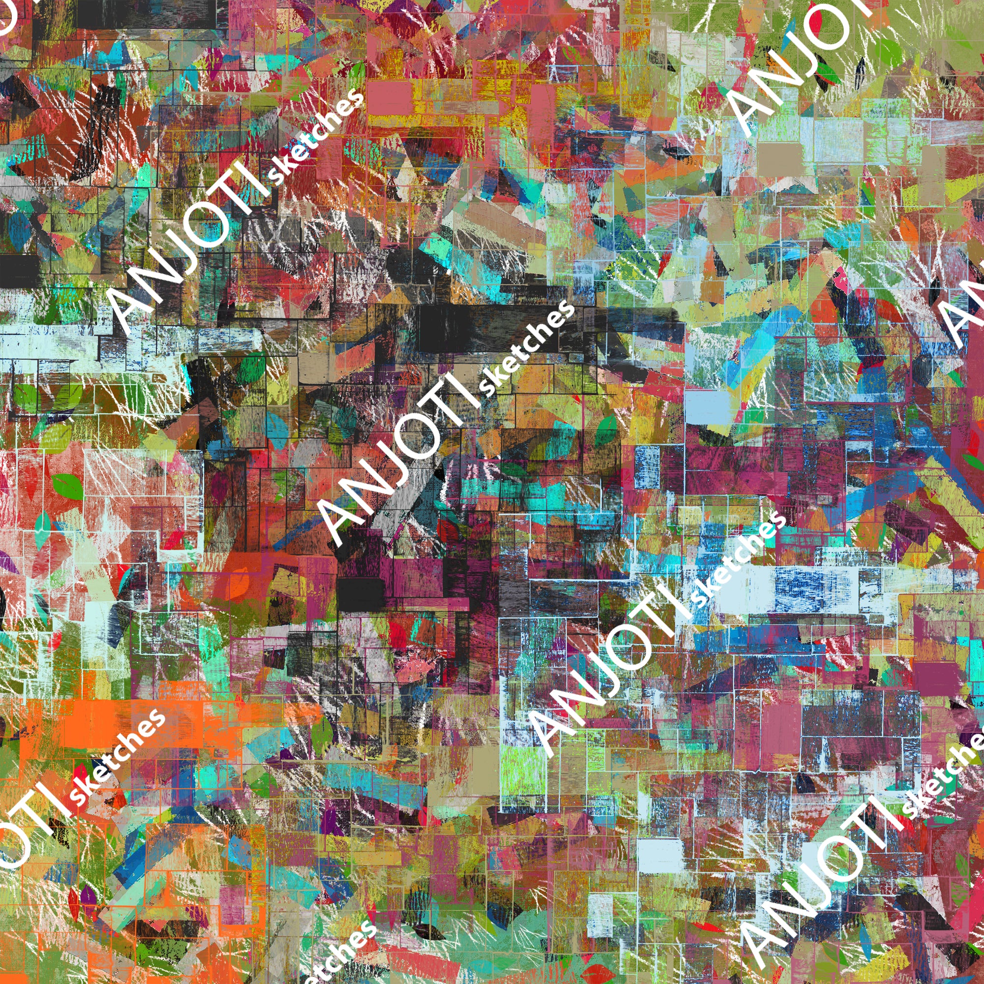 ANJOTI_SKETCHES_784_Multicolor Texture Backgrounds for Stunning Floral and Geometric Wall Art