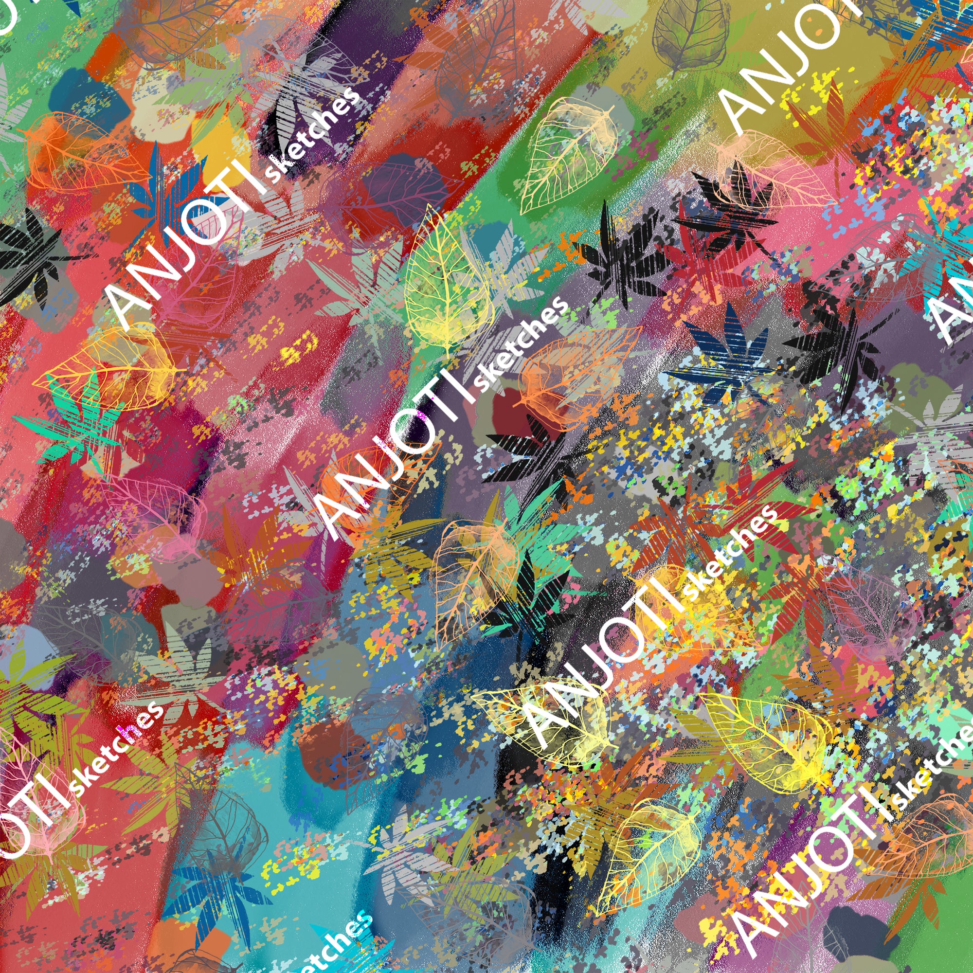 ANJOTI_SKETCHES_800_New Abstract Art paintings Pattern Wallpaper illustrations line design and ideas geometric drawing oil paints acrylic American fancy nancy popular rich print contrast background
