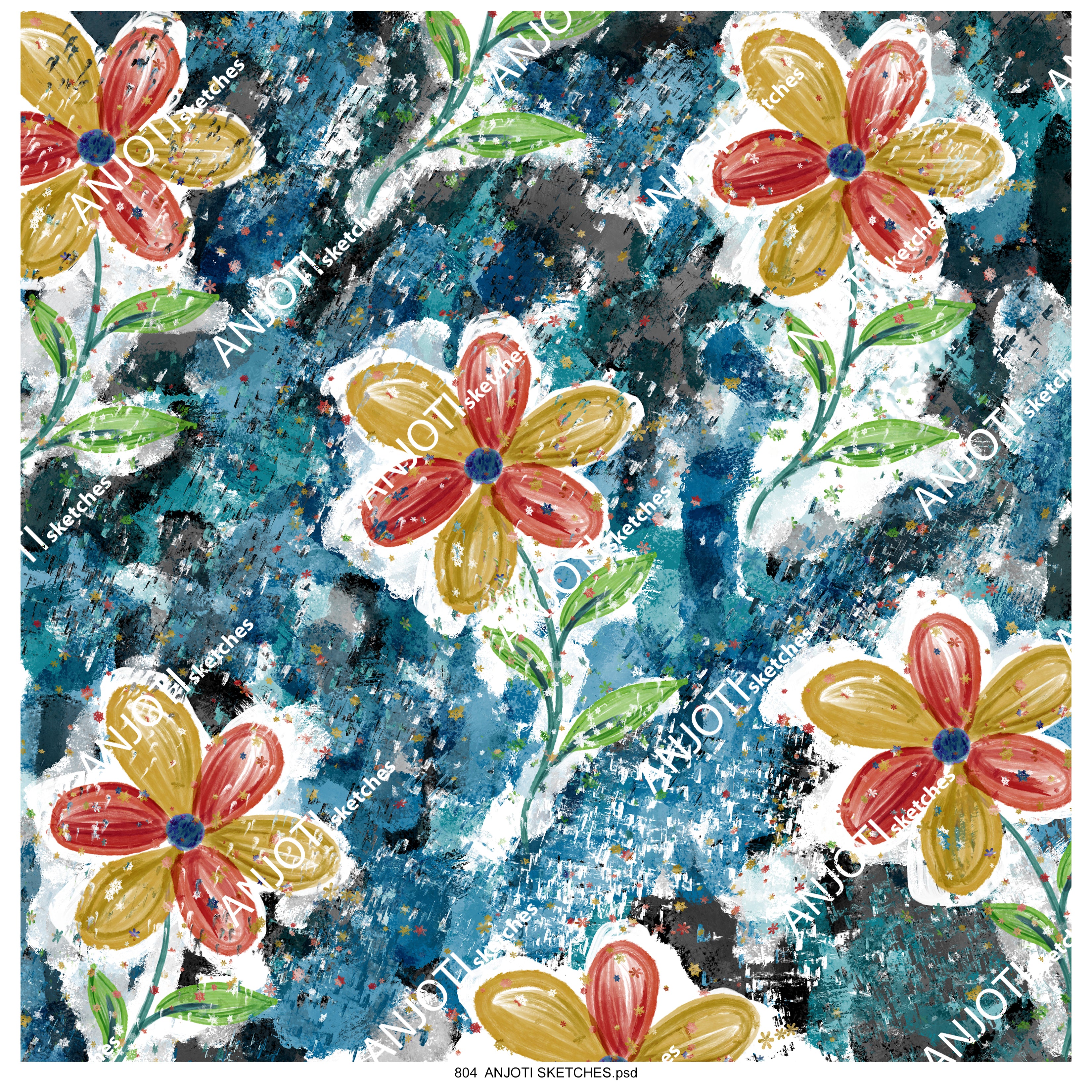 ANJOTI_SKETCHES_804_Modern Abstract Wall Art for Home Decor Featuring Multicolor Texture Background Effects