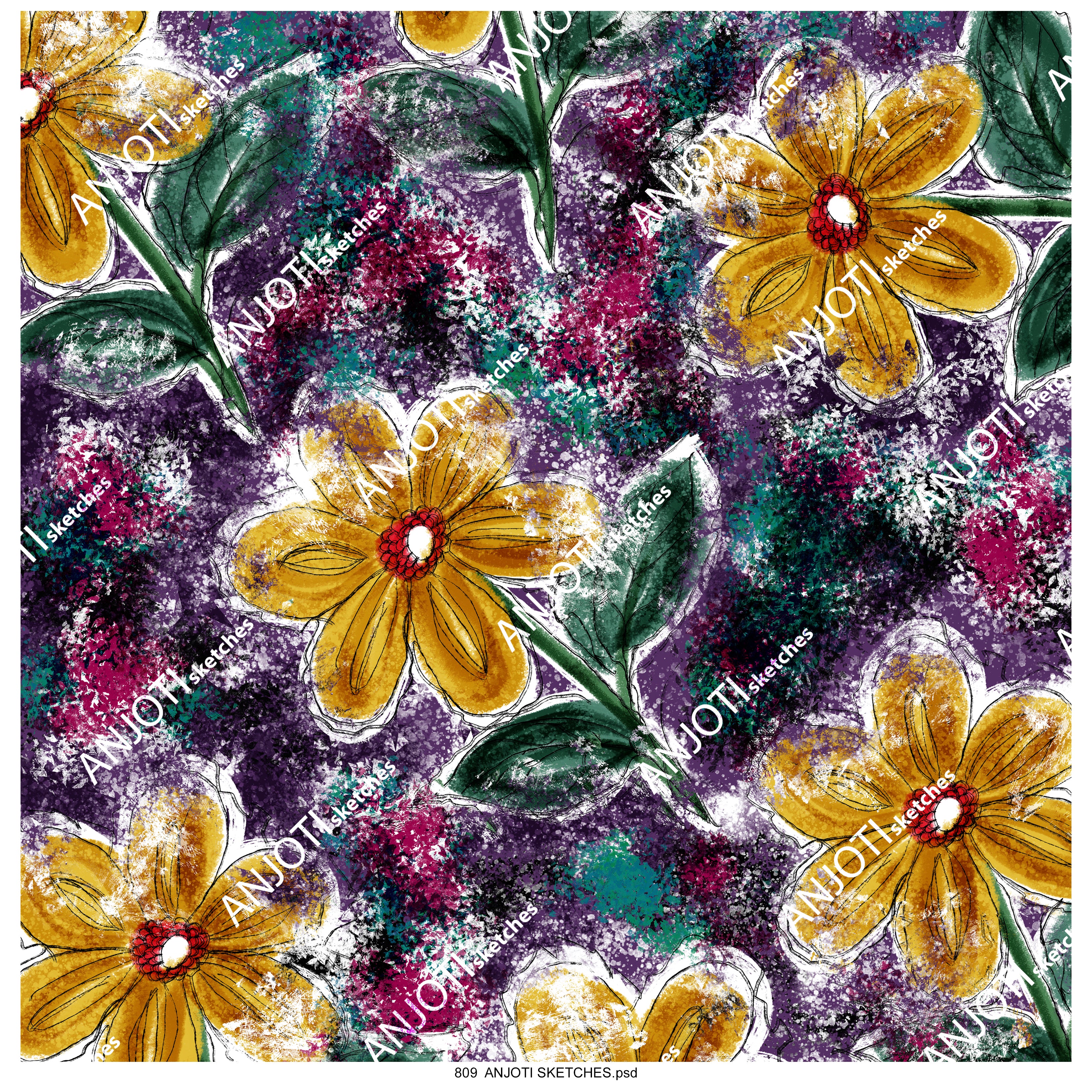 ANJOTI_SKETCHES_809_Elevate Your Decor with Abstract Wall Art and Texture Effect Multicolor Backgrounds