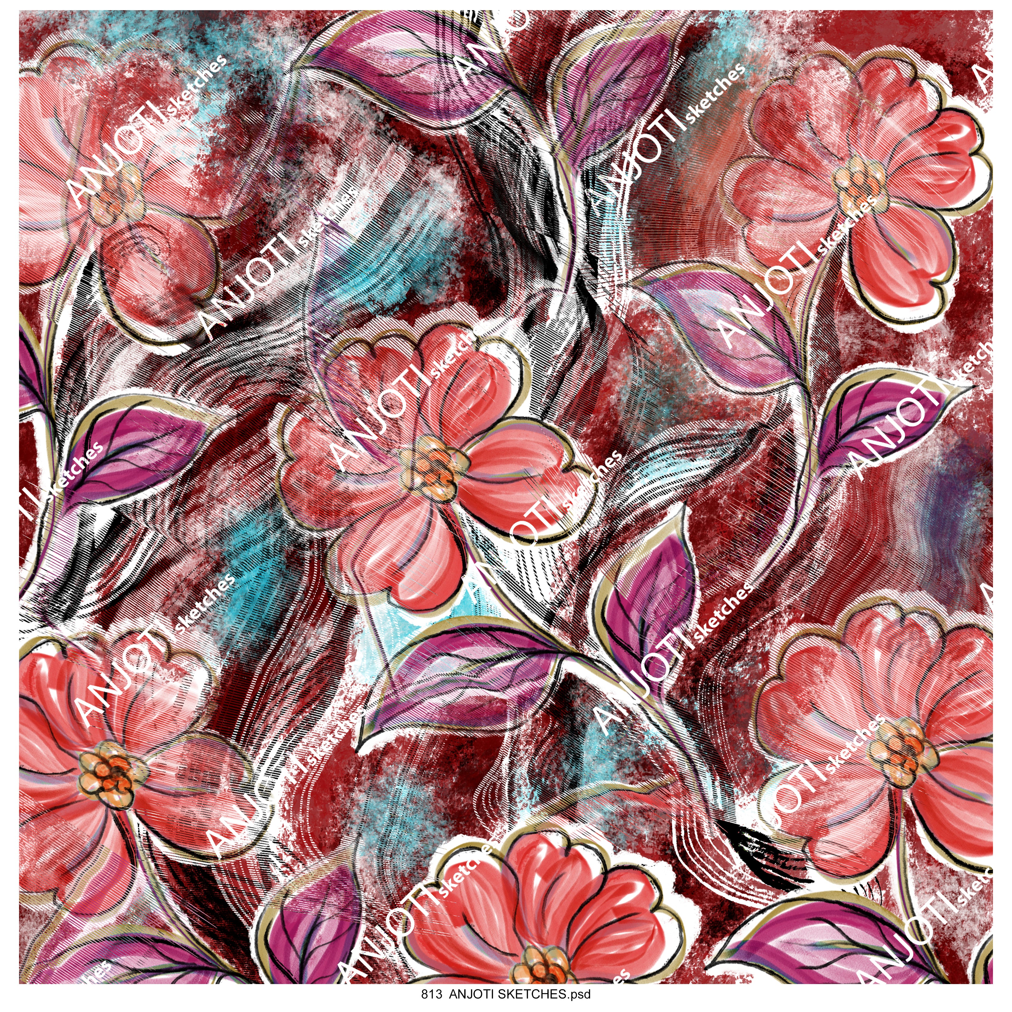 ANJOTI_SKETCHES_813_Creative Multicolor Texture Effect Backgrounds for Stunning Abstract Wall Art