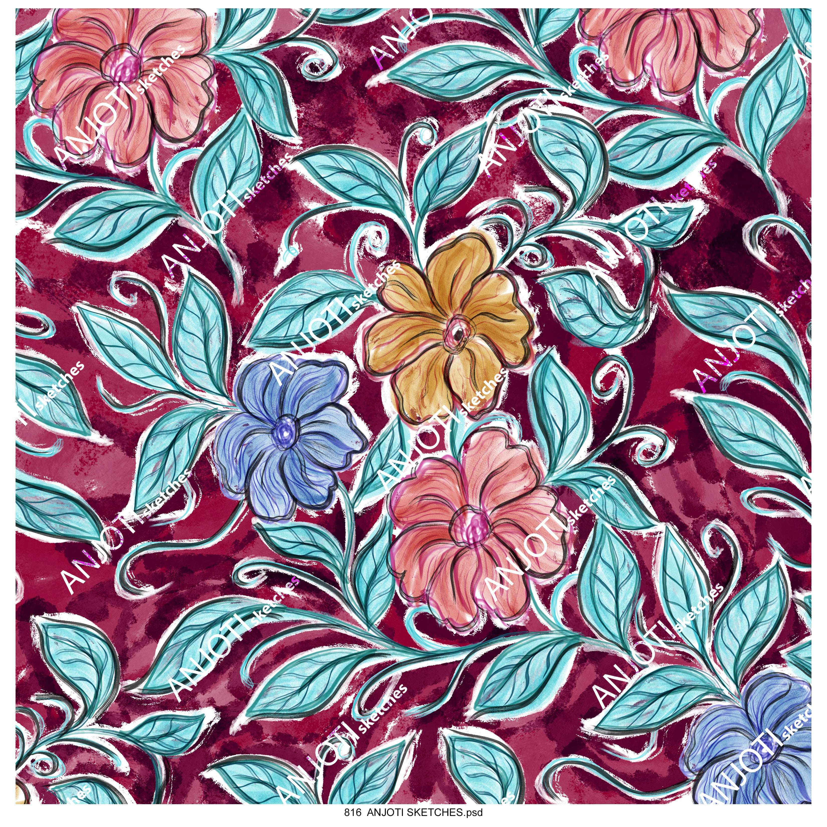 ANJOTI_SKETCHES_816_Multicolor Texture Effect Abstract Wall Art Ideas to Transform Any Space