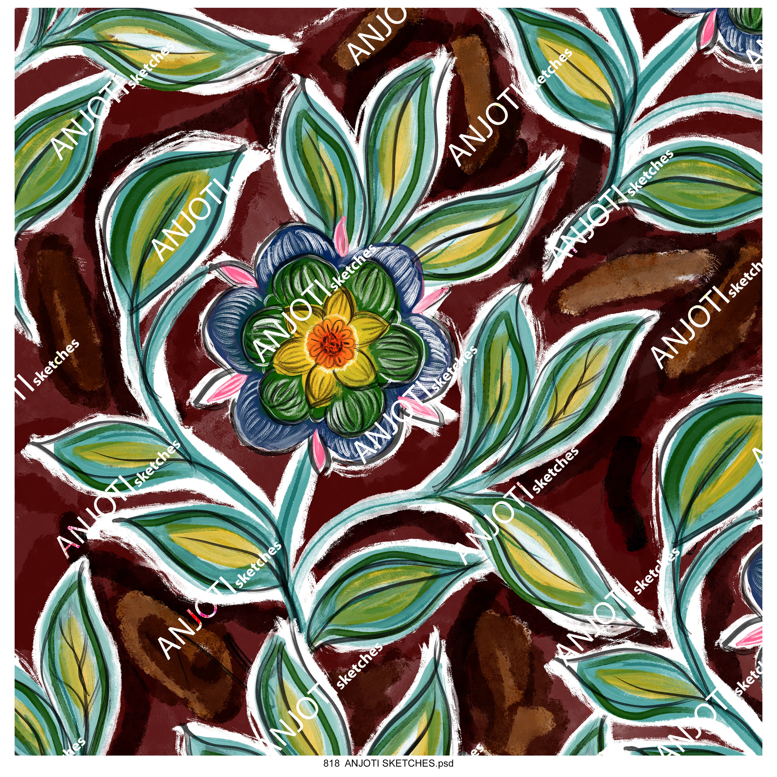 ANJOTI_SKETCHES_818_Multicolor Texture Effect Backgrounds for Beautiful Abstract Wall Art at Home