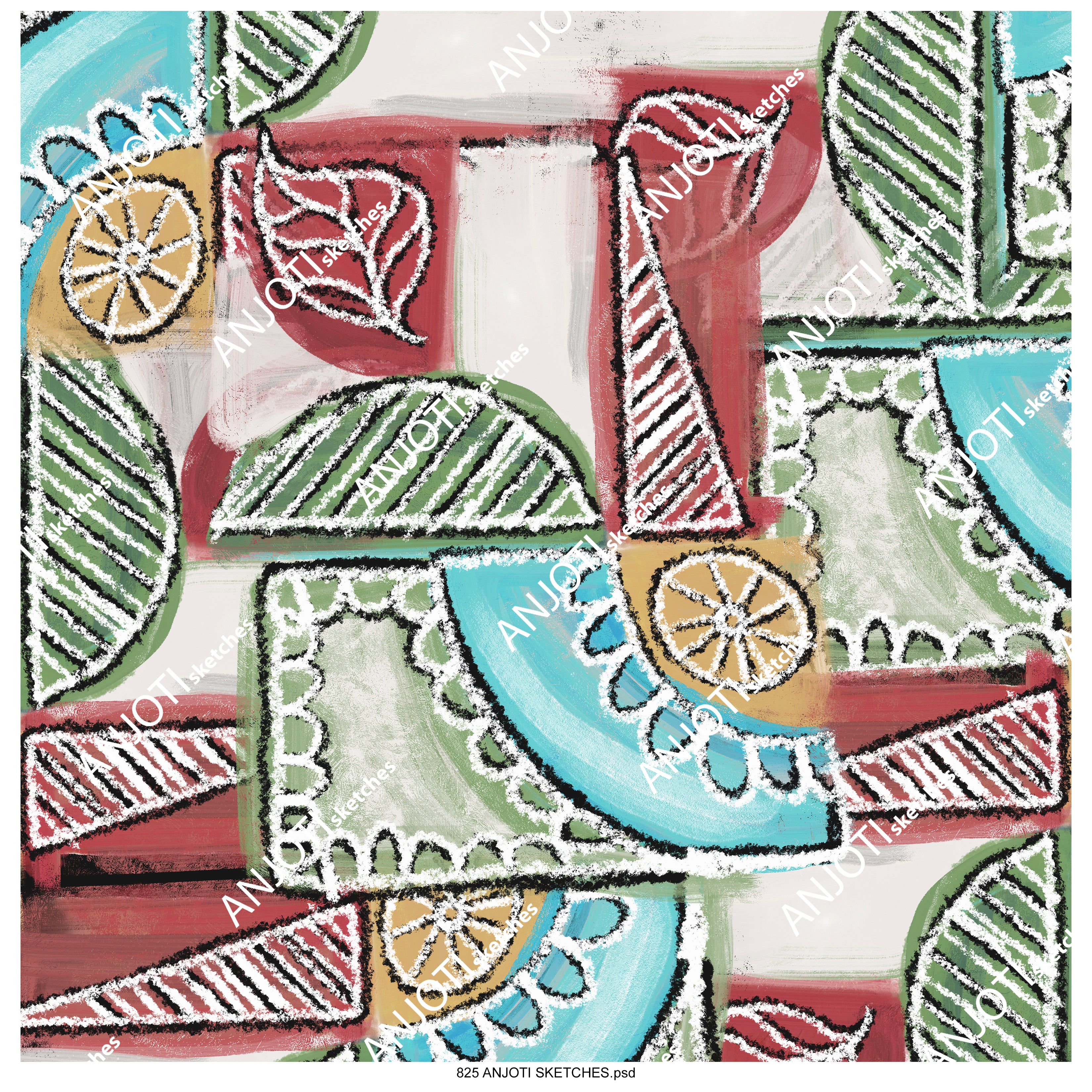 ANJOTI_SKETCHES_825_ Multicolor Texture Background Ideas in Unique Abstract Wall Art for Home