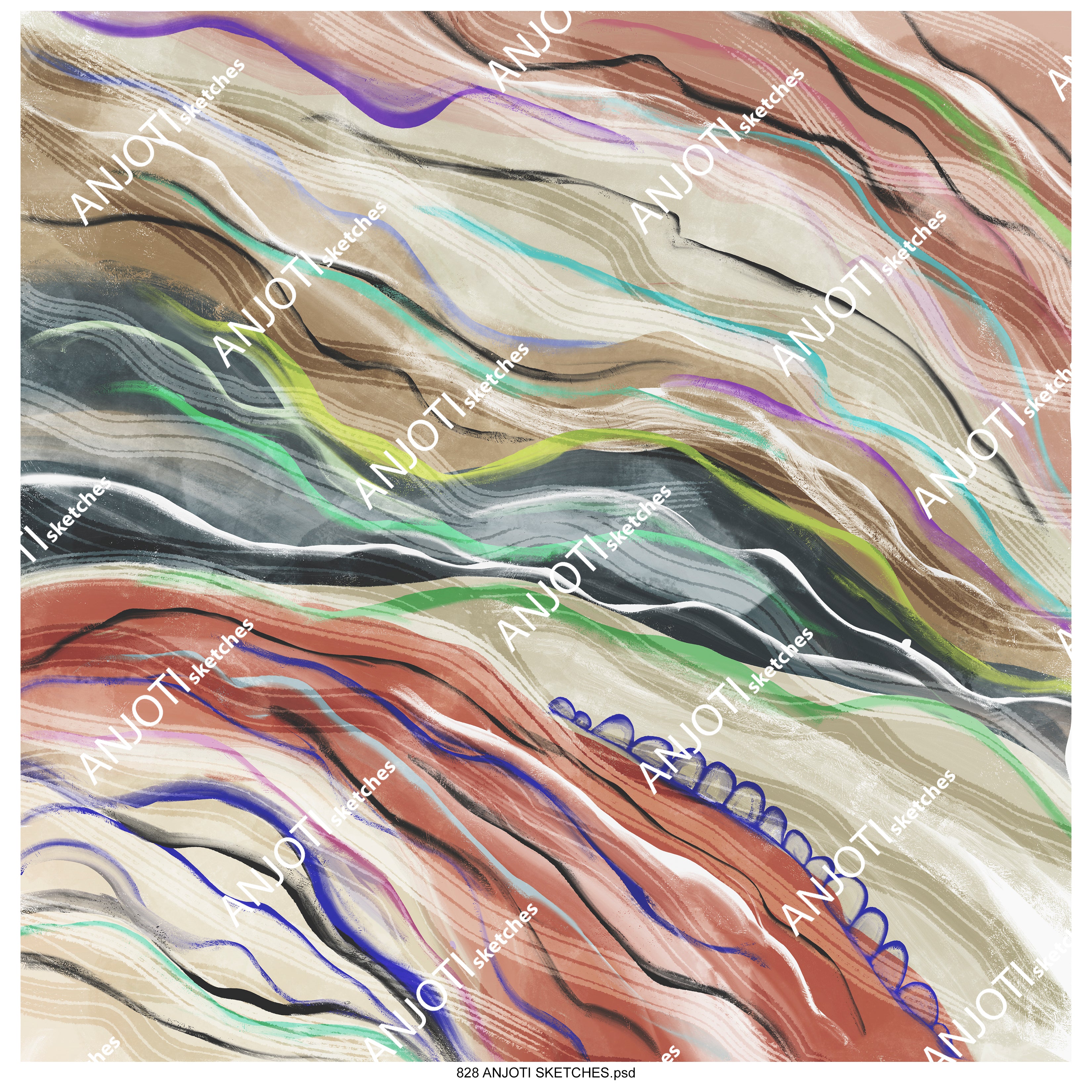 ANJOTI_SKETCHES_828_Multicolor Abstract Wall Art Ideas with Stunning Texture Effect Backgrounds